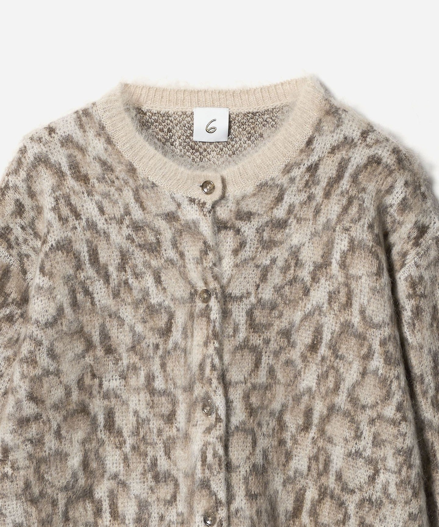 6(ROKU) ]MohairBlend Leopard CARDIGAN