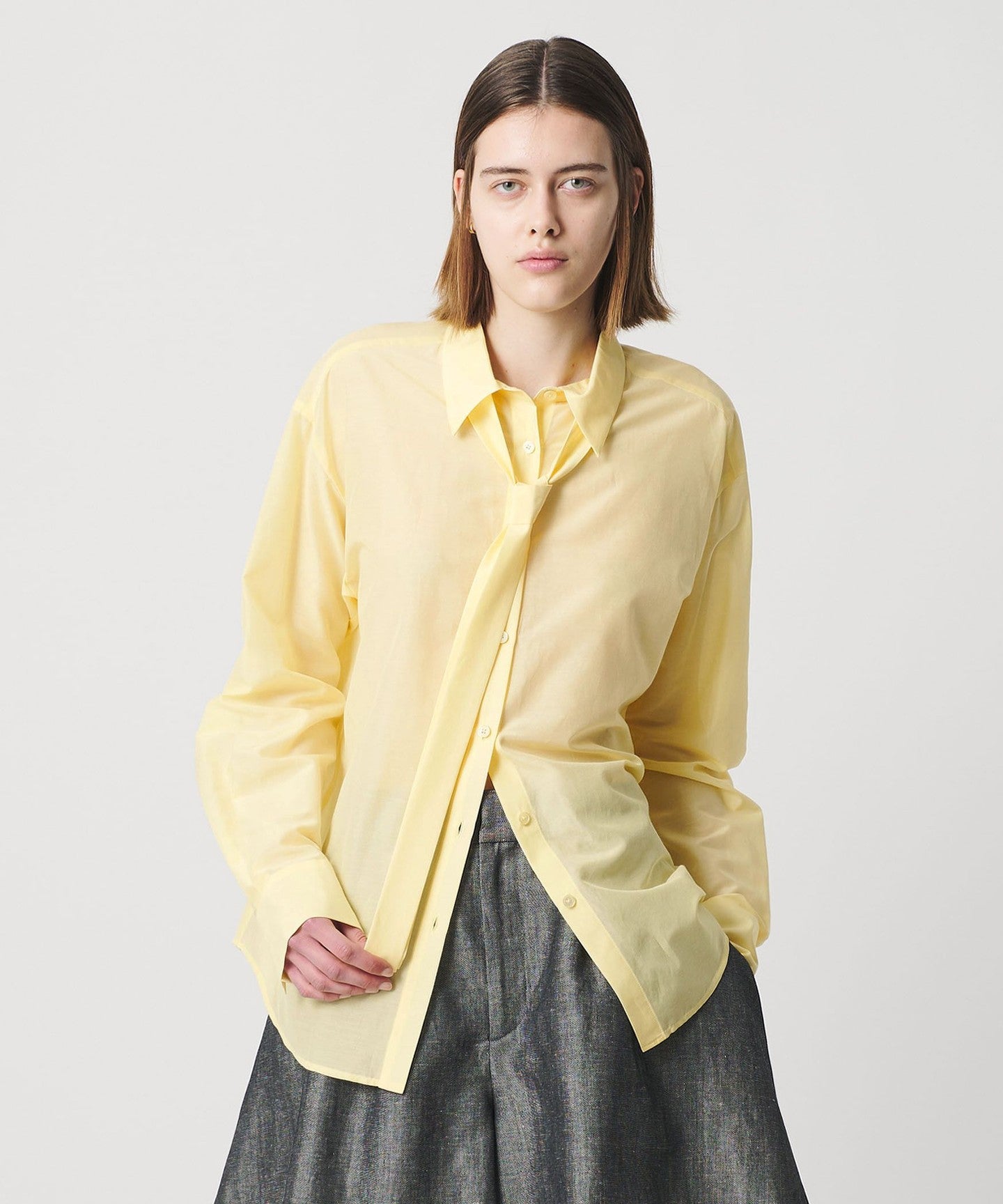 ＡＥＷＥＮ　ＭＡＴＯＰＨ AEWEN MATOPH ]CottonSilk Bow TieSHIRT ‐ Washable ‐ - UNITED ARROWS