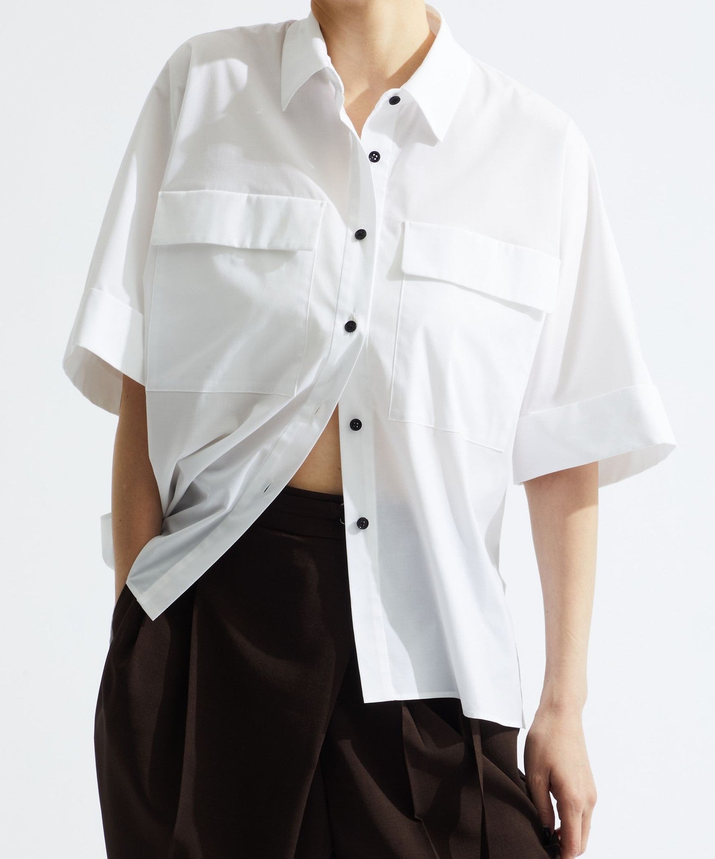 AEWEN MATOPH ]口袋斗篷袖 SHIRT2 - UNITED ARROWS