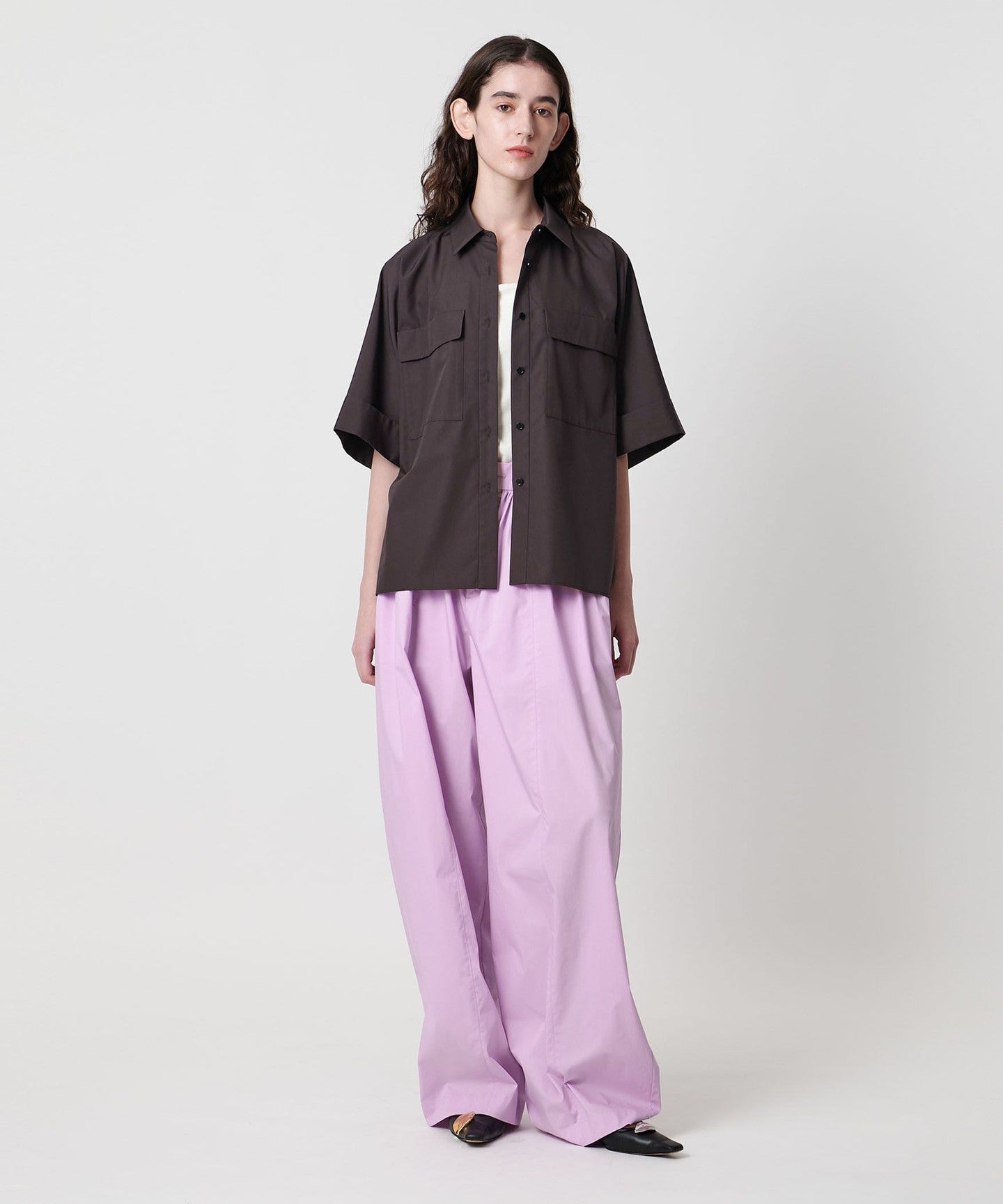 AEWEN MATOPH ]口袋斗篷袖 SHIRT2 - UNITED ARROWS