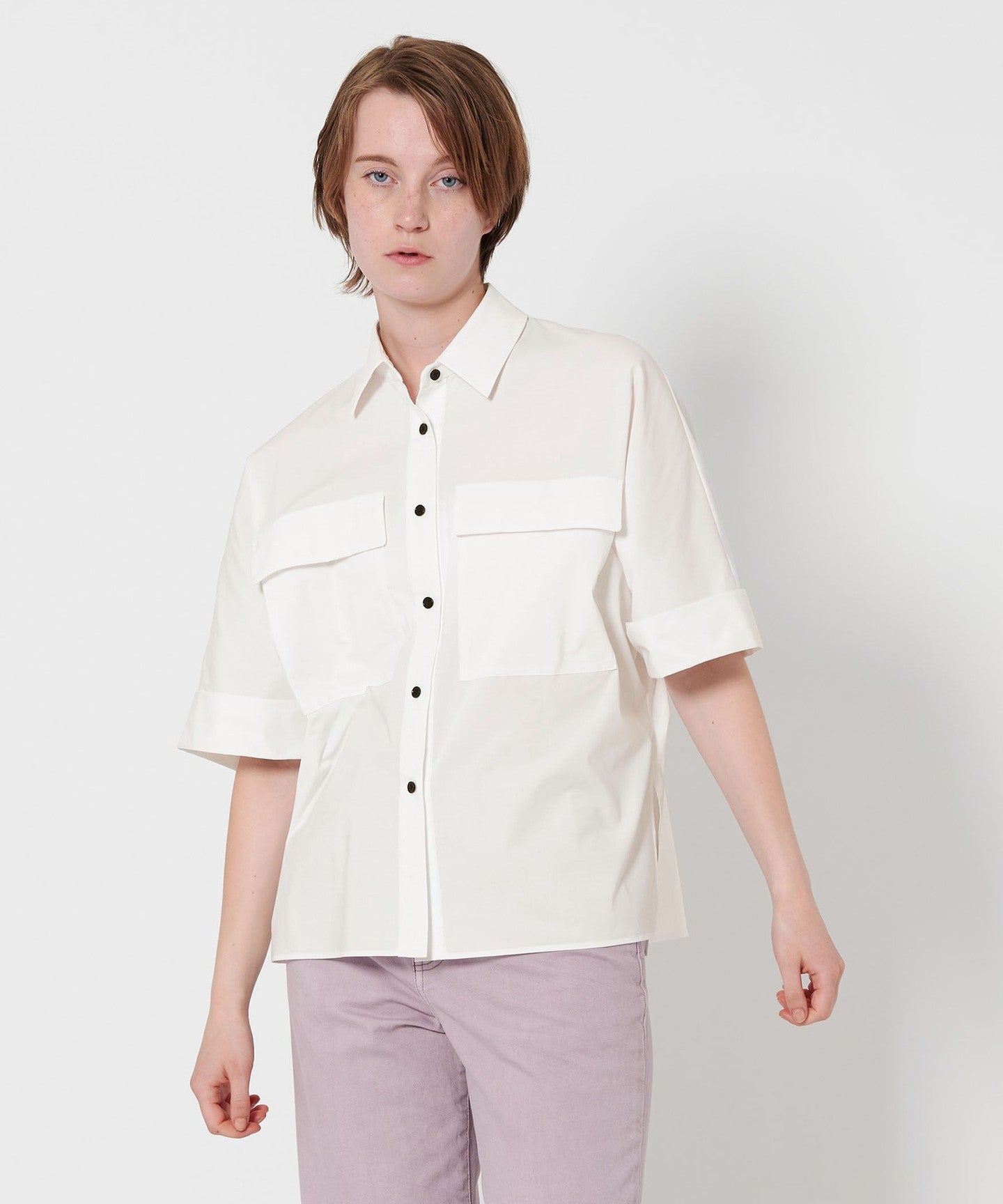 AEWEN MATOPH ]口袋斗篷袖 SHIRT - UNITED ARROWS