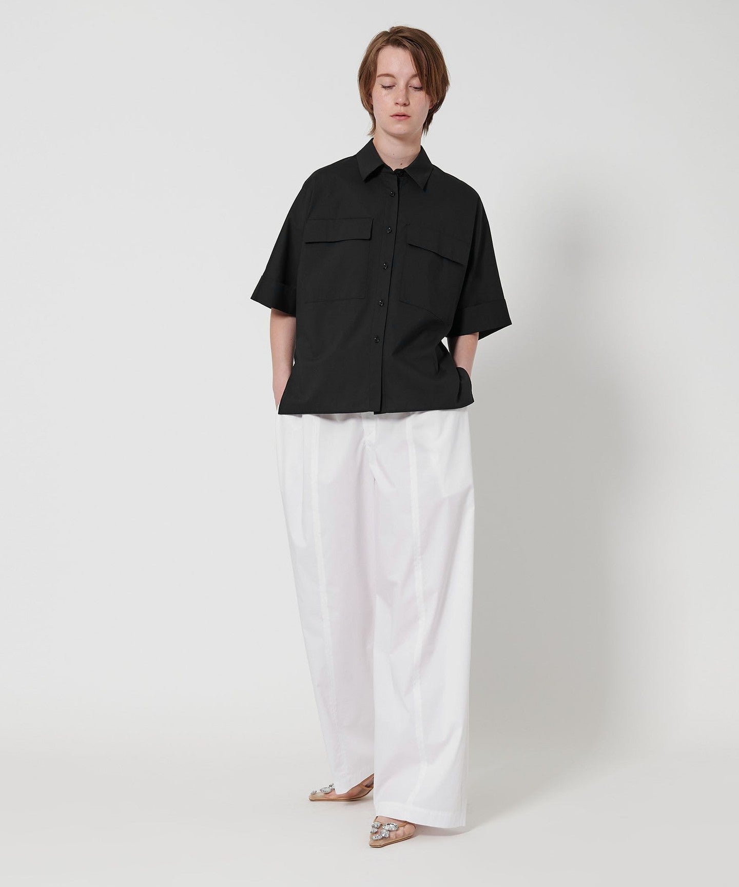 AEWEN MATOPH ]口袋斗篷袖 SHIRT - UNITED ARROWS