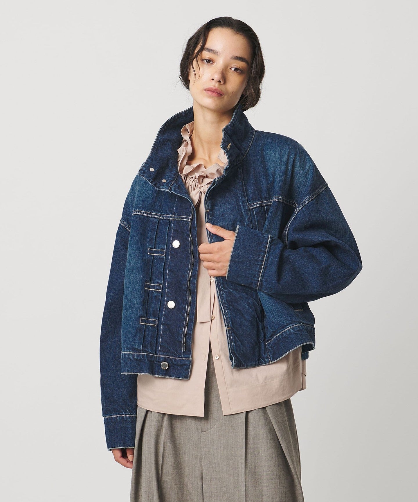 ＡＥＷＥＮ　ＭＡＴＯＰＨ AEWEN MATOPH ]Stand Collar Denim BLOUSON - UNITED ARROWS