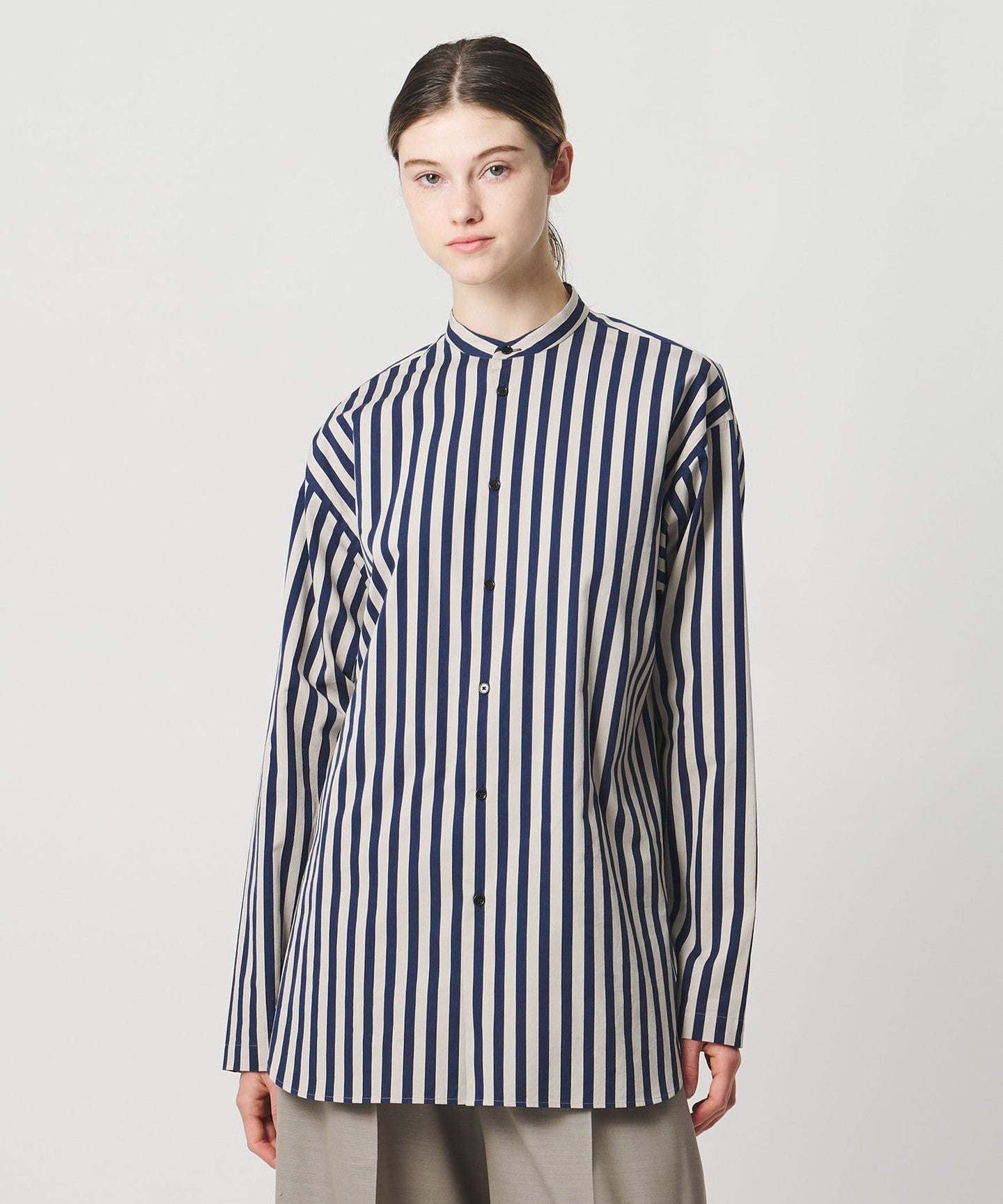 LOEFF ]Stripe Oversized SHIRT - UNITED ARROWS