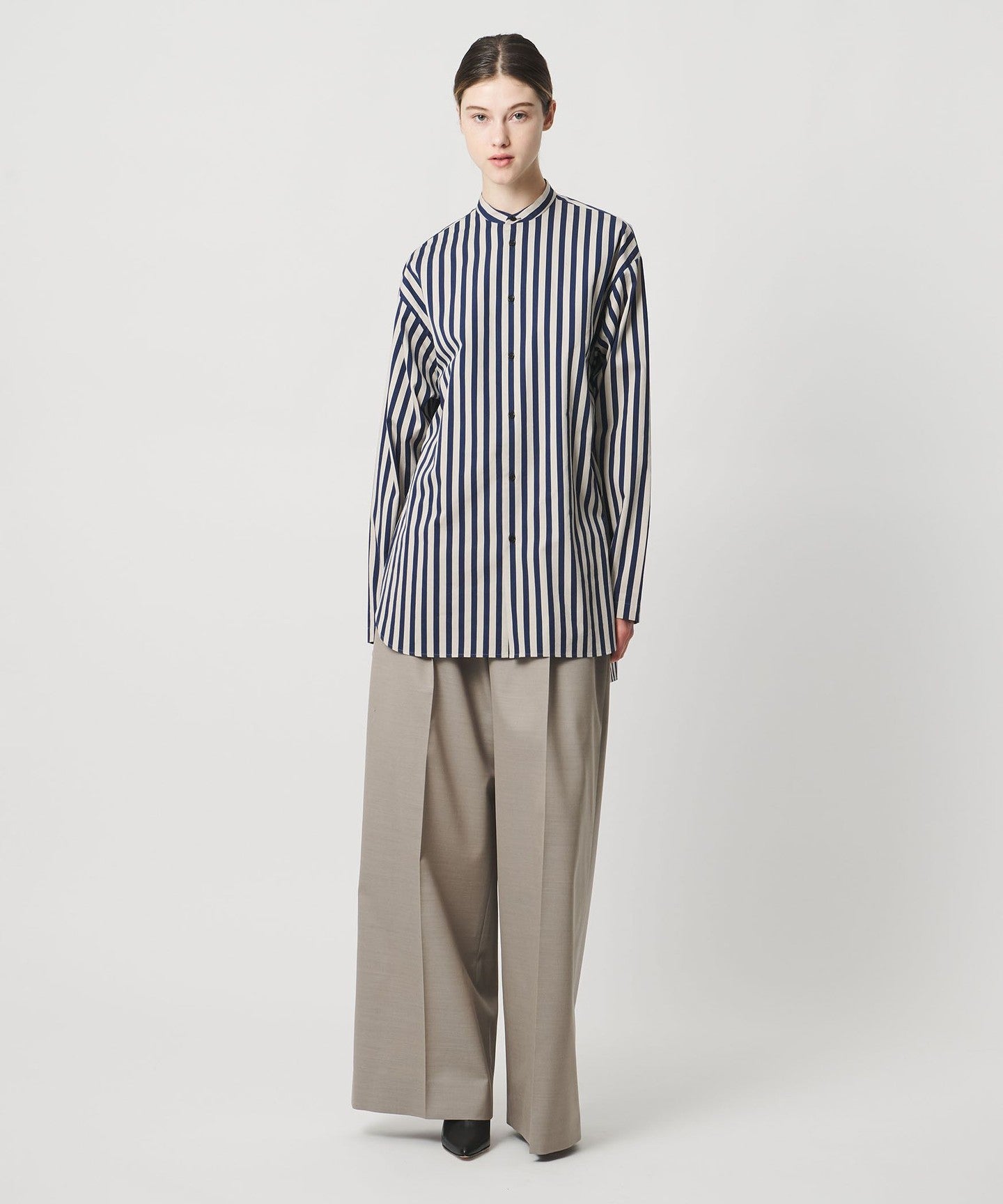 LOEFF ]Stripe Oversized SHIRT - UNITED ARROWS