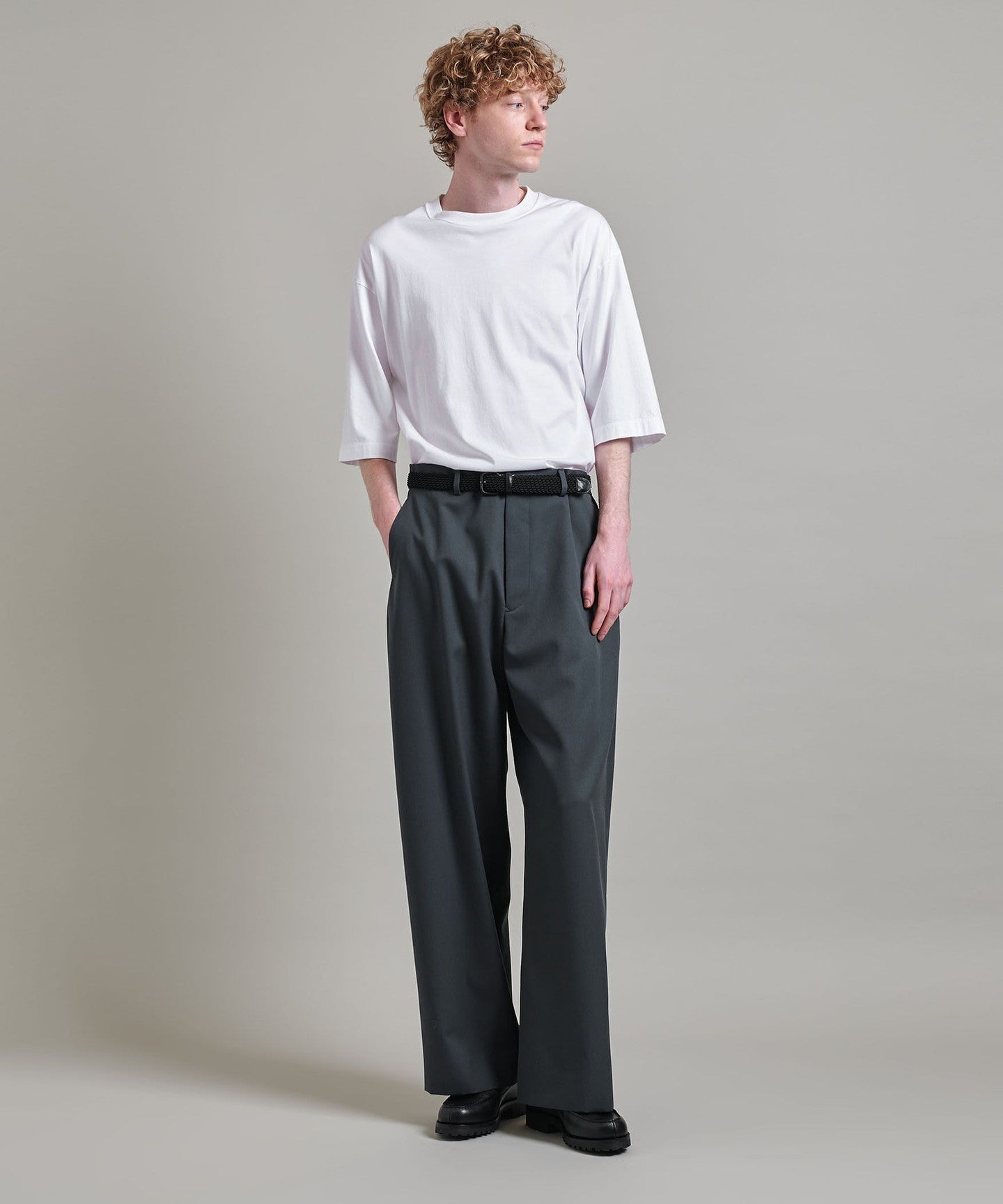 LOEFFWool Gabardine Wide PANTS MEN 'S - UNITED ARROWS