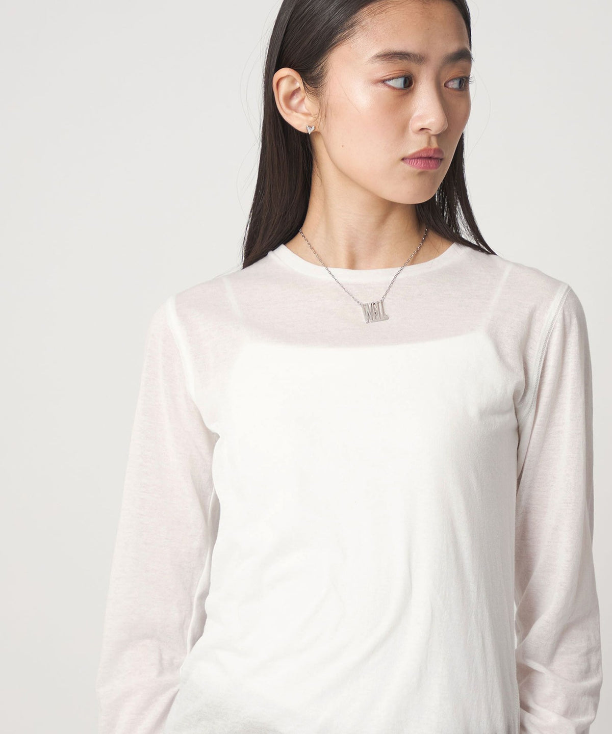 <CITEN> Sheer Compact Long-Sleeve T-shirt