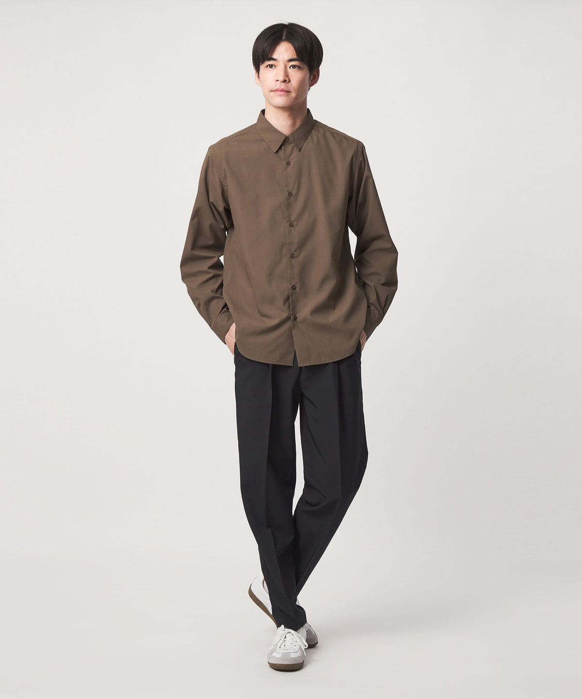 【网上限定】JUST fit 仿棉涤纶长袖衬衫