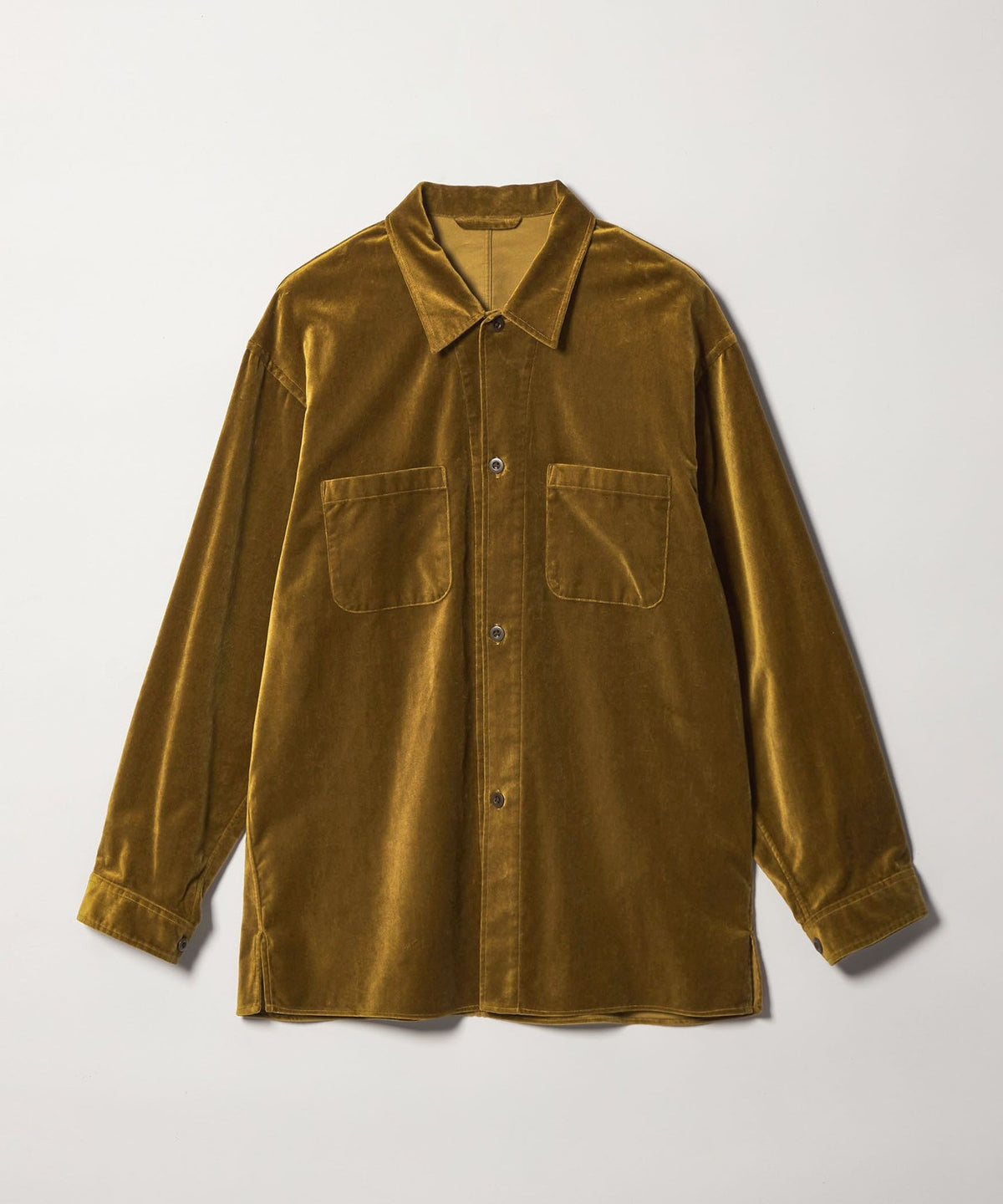＜Steven Alan＞ 有機棉 天鵝絨 開襟 寬鬆襯衫