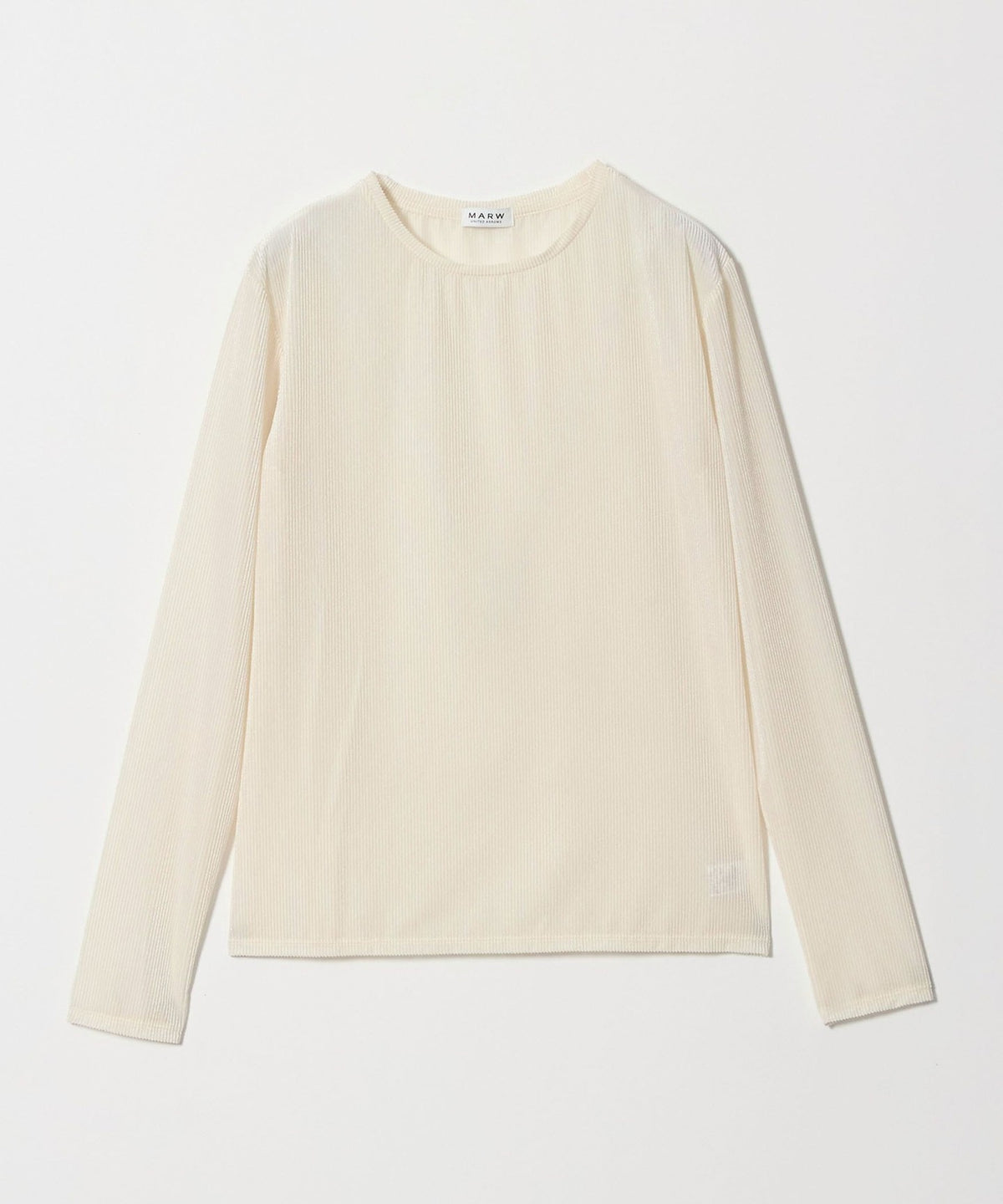 <MARW UNITED ARROWS> Sheer Velour Ribbed Long Sleeve Top