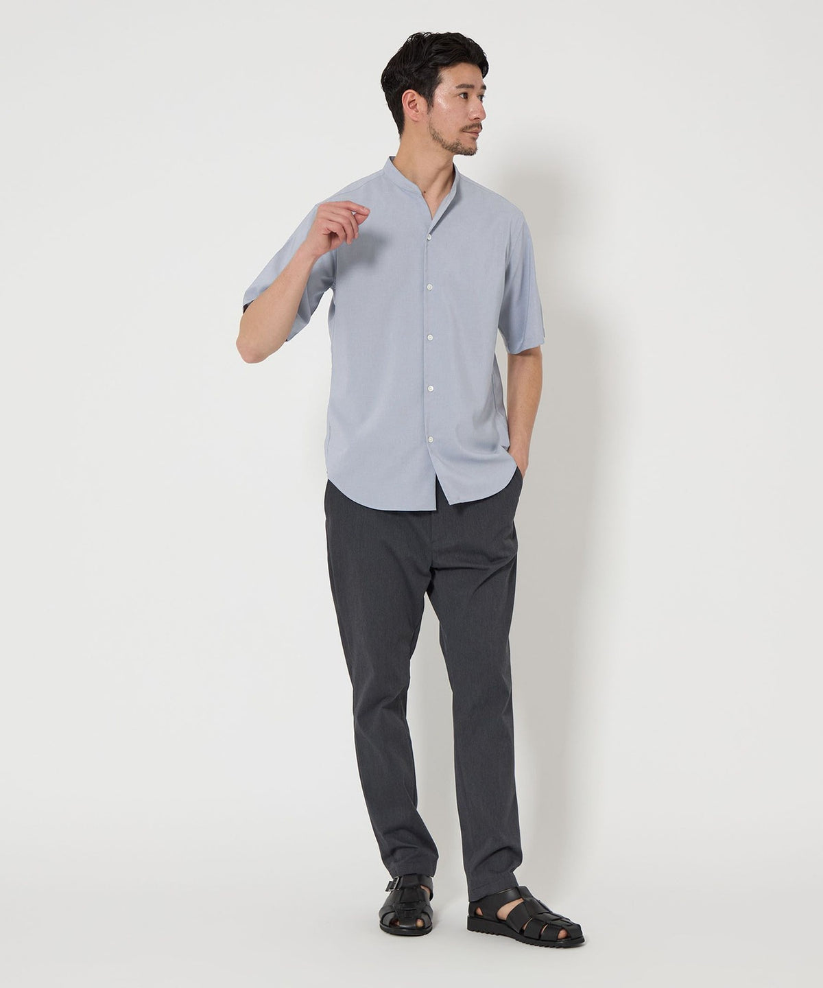 [WEB-EXKLUSIV WARDROBE SMART] Fließendes Stehkragen-Skipper-Shirt
