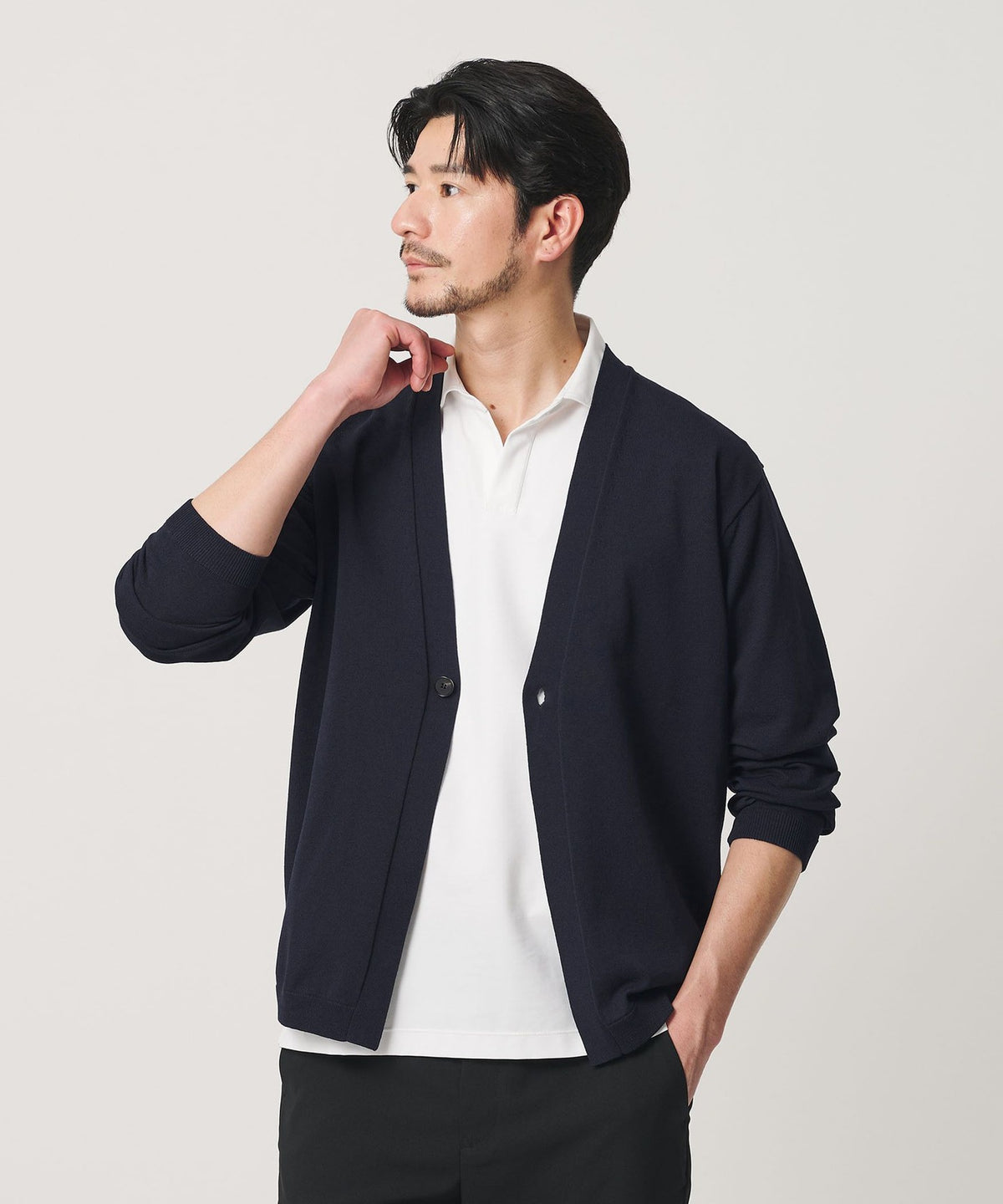 【WEB限定 WARDROBE SMART】KOUKIN ハイゲージ ニット カーディガン【抗菌・防臭】