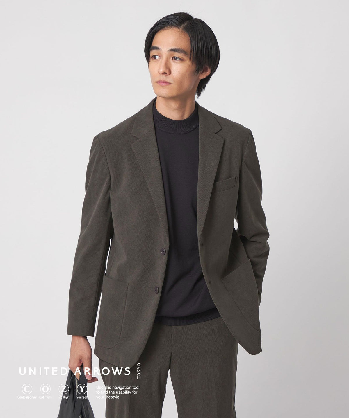 UA COZY 轻薄灯芯绒单排两扣西装夹克 可水洗横向弹力