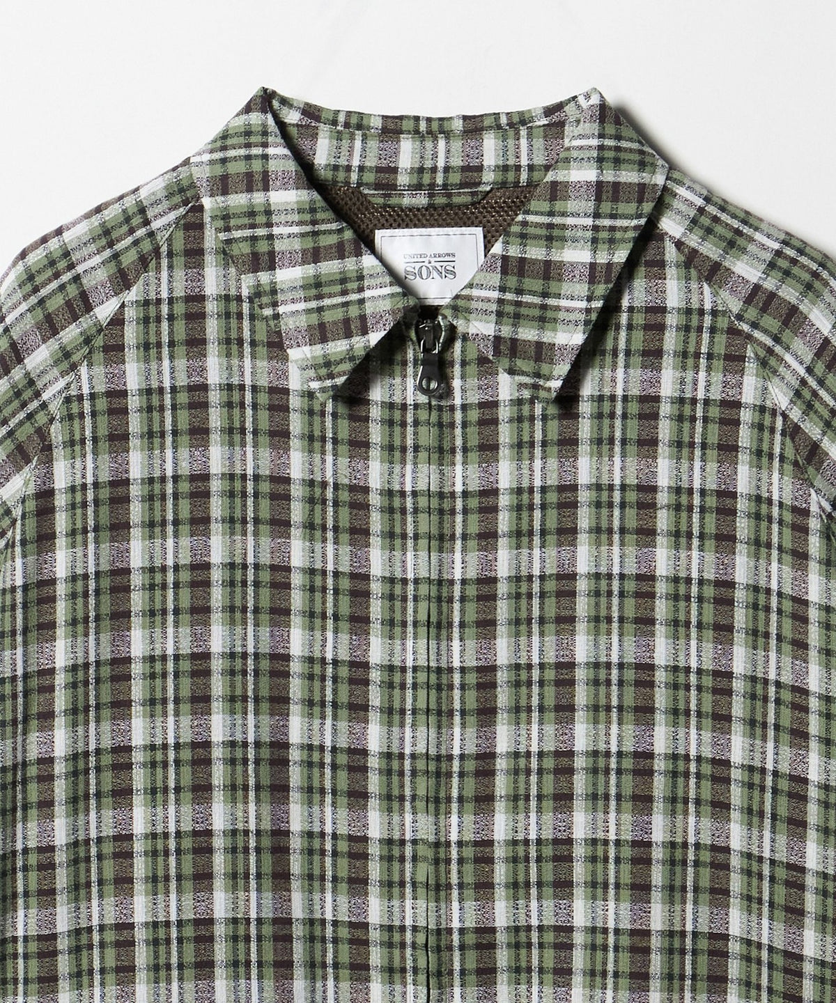 Blusón con cremallera a cuadros <UNITED ARROWS & SONS>