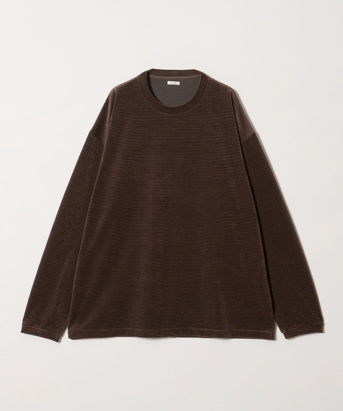 <Steven Alan> Velour Striped Crew Neck T-shirt