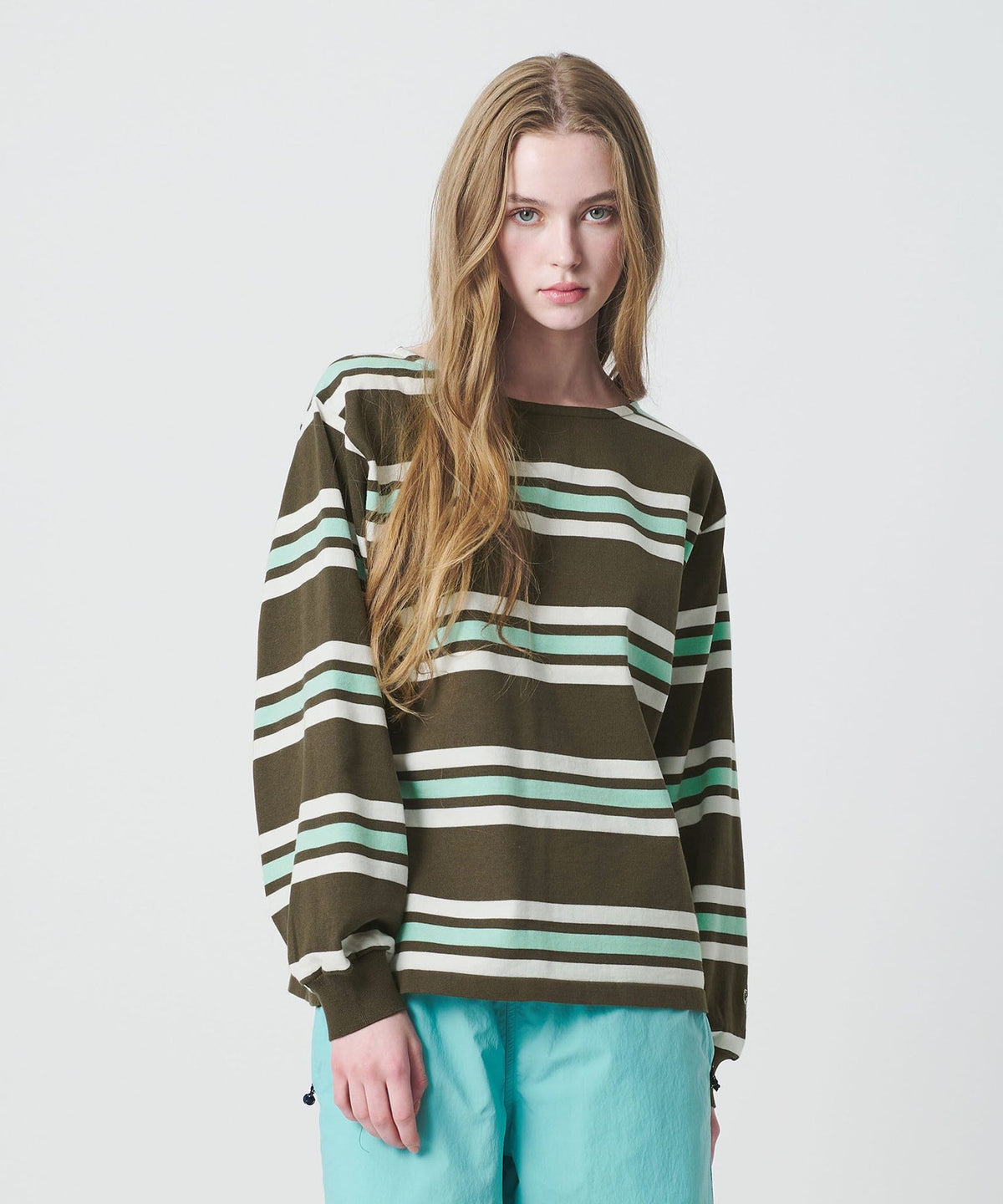 ＜CGS.＞ T-shirt marinière multicolore à manches longues / Femme