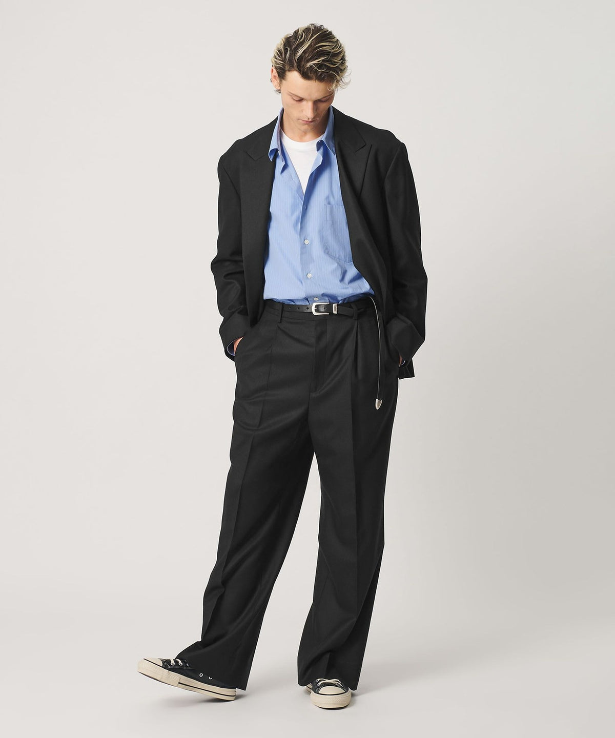 N/SUIT Saxony 2-Pleat Wide Trousers