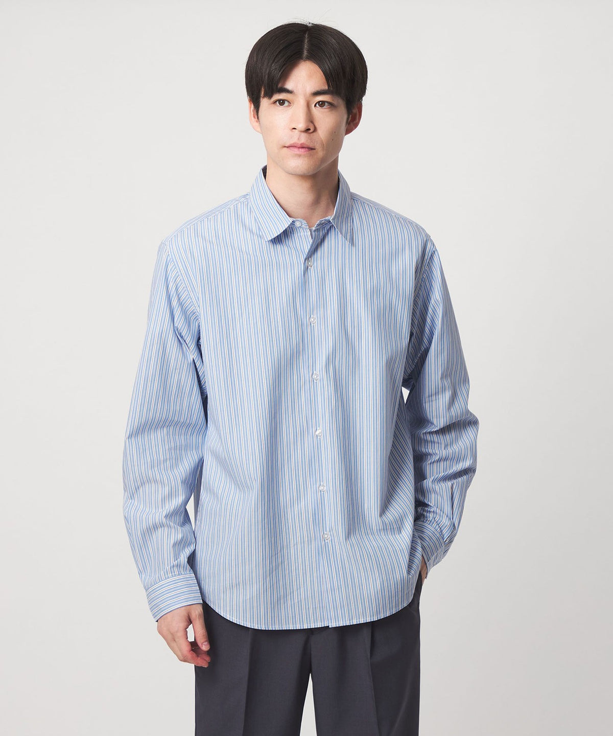 【網路限定】JUST fit JAMES FABRC 圖案 長袖 襯衫