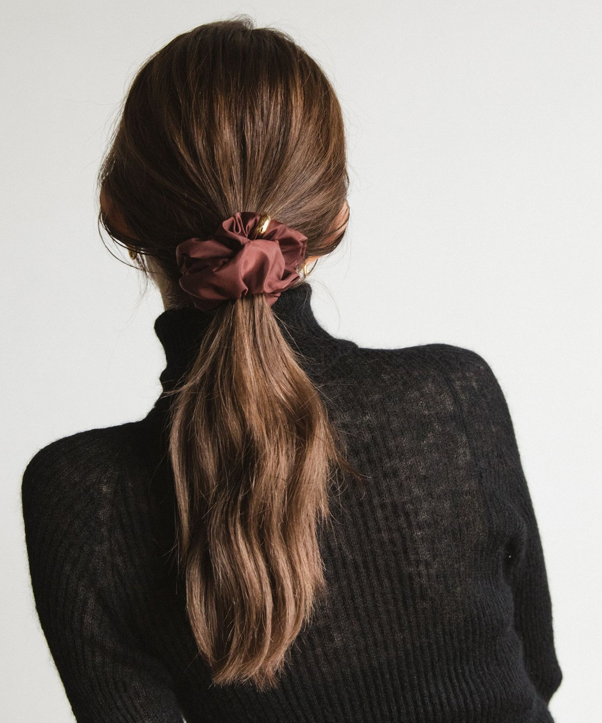 【独家】＜LETICIA＞戒指尼龙发圈/酒红色