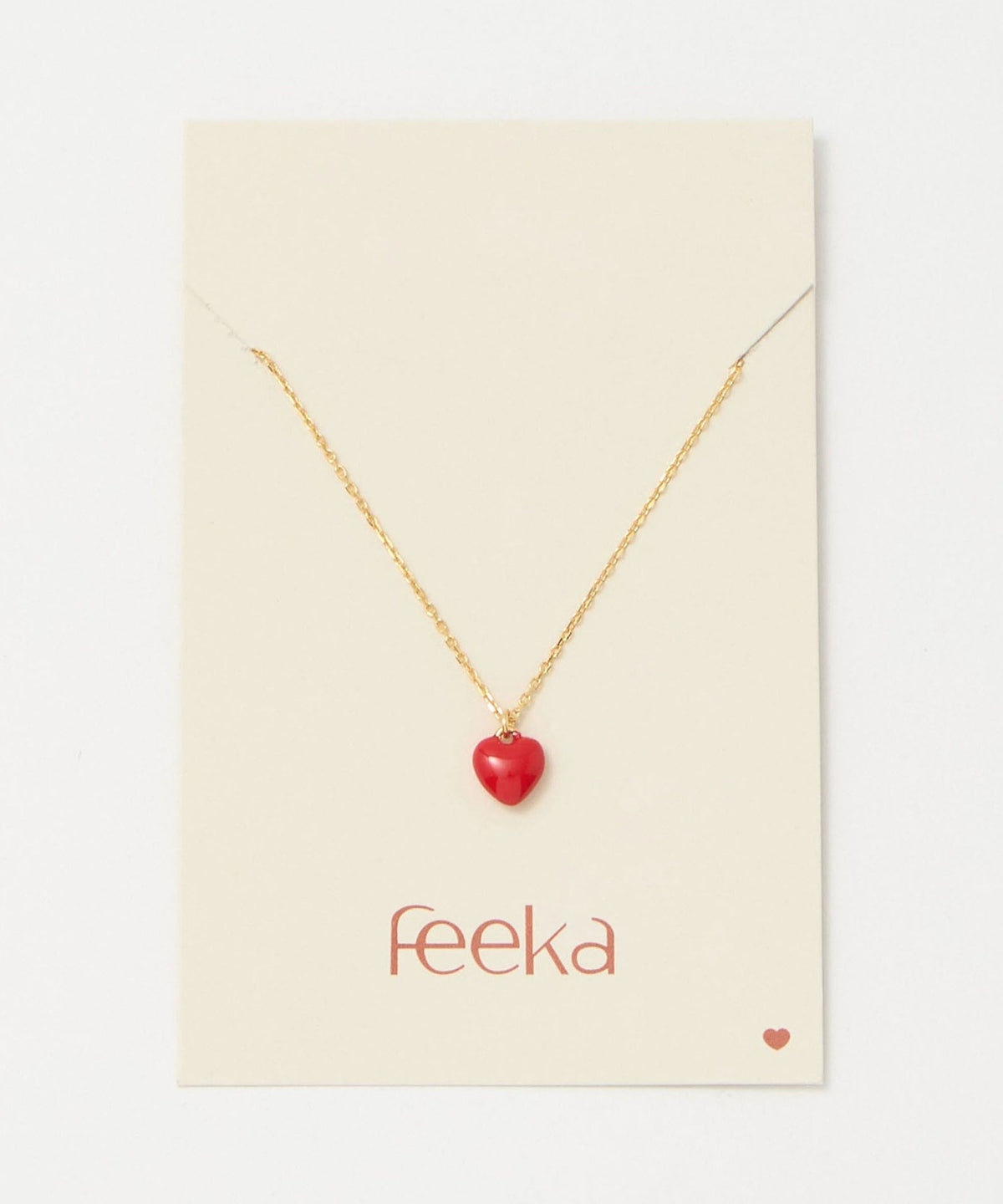 ＜Feeka＞红色心形项链