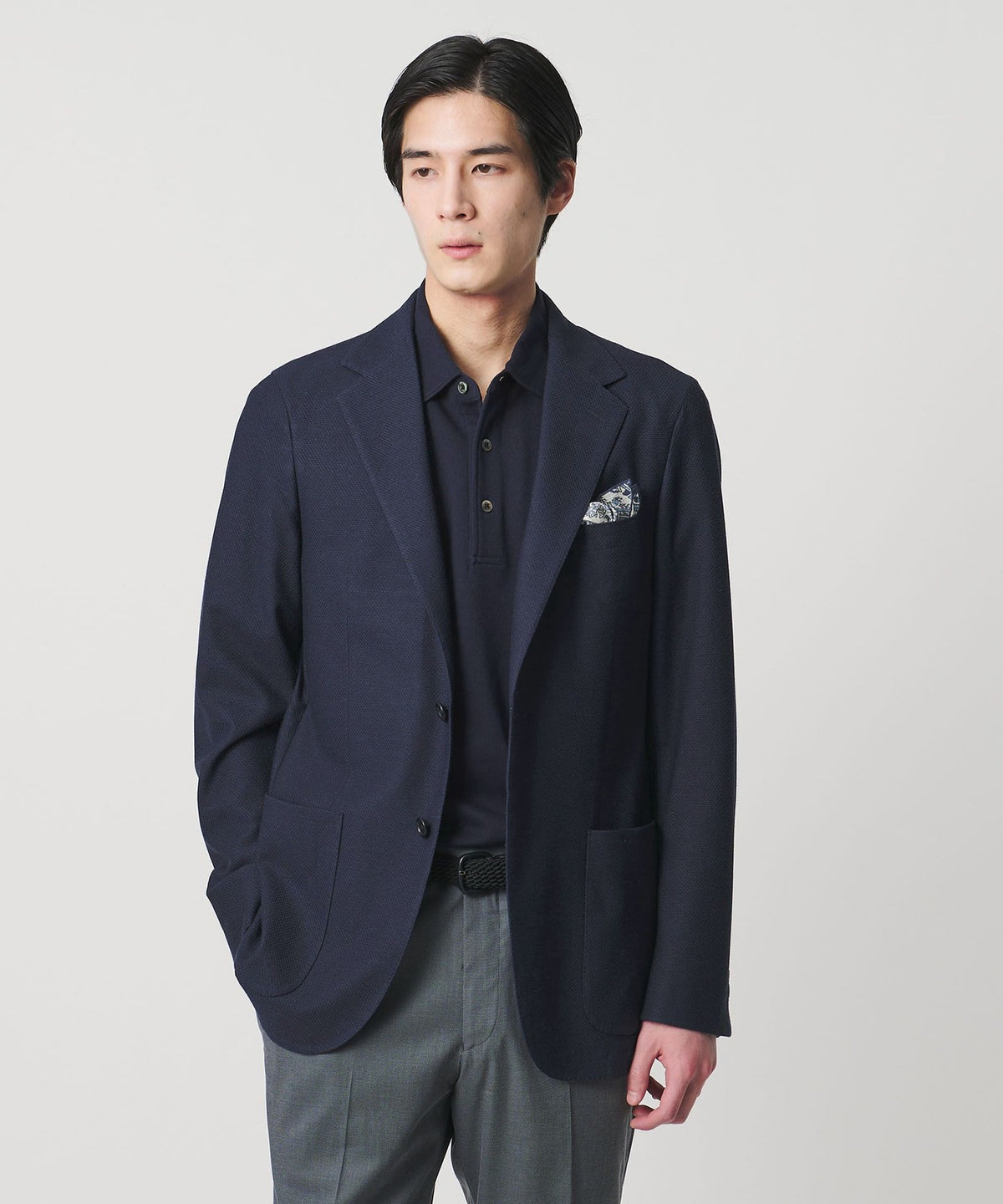柔软蜂巢网眼单排两扣西装夹克 COMFORT EASY-MODEL