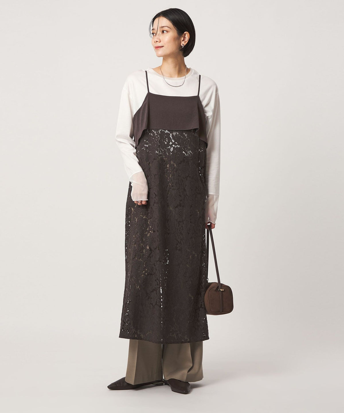 Lace Layering Cami Dress