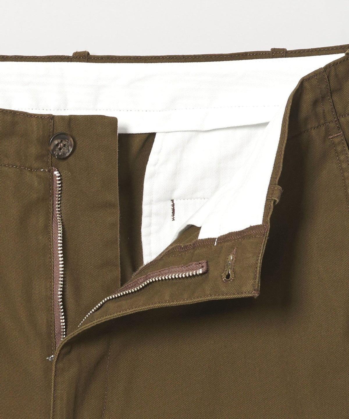 <Steven Alan> High-Twist Twill Army No-Pleat Trousers