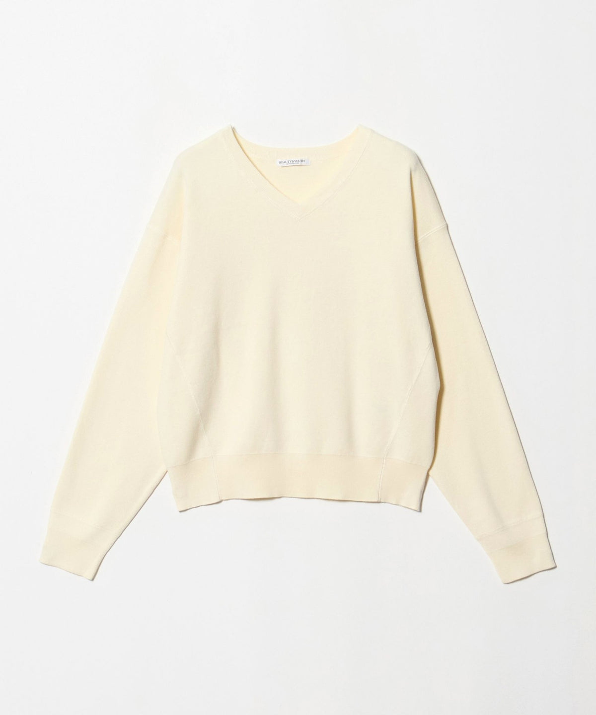 Soft Cotton V-Neck Smooth Knit Pullover - Washable