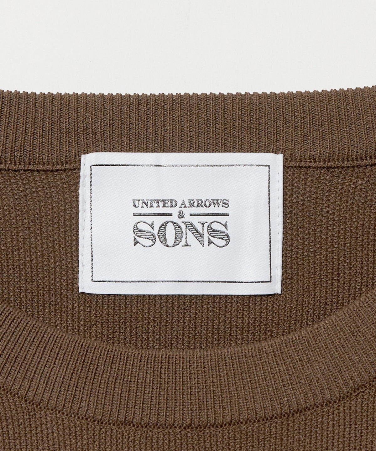 ＜UNITED ARROWS & SONS＞ 針織珠地紋圓領衫