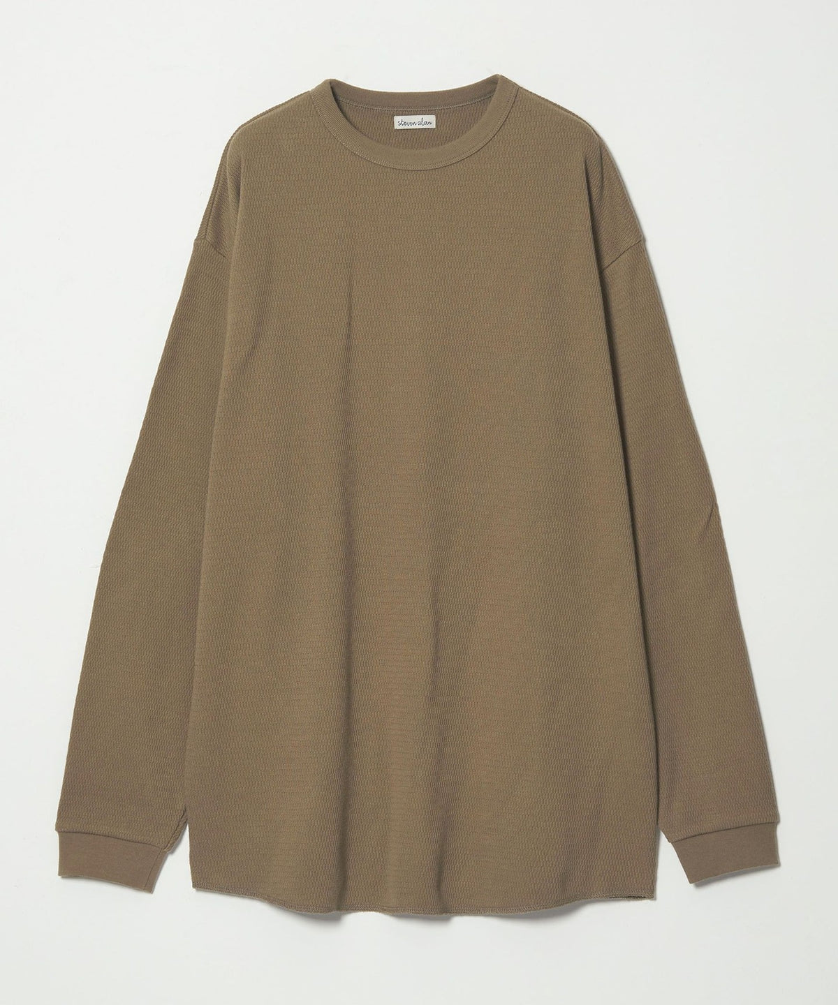 <Steven Alan> Ladder Thermal Crew Neck Cut-and-Sew Top NARROW