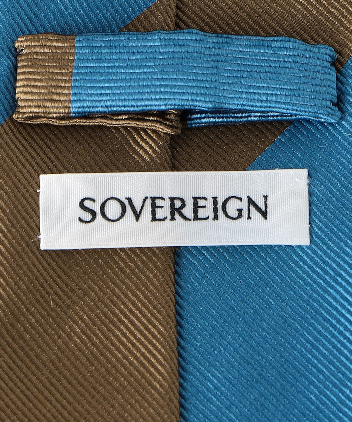 ＜SOVEREIGN＞ 拼接条纹领带