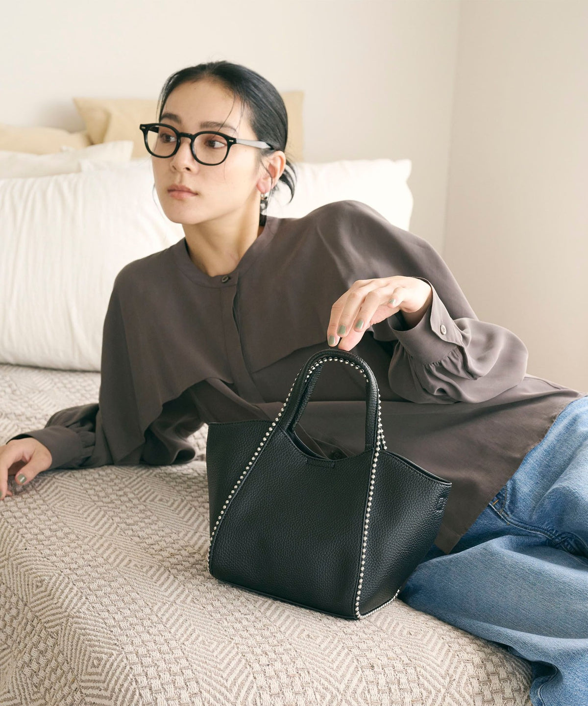 Mini sac cabas chaîne à billes - 2 en 1 -
