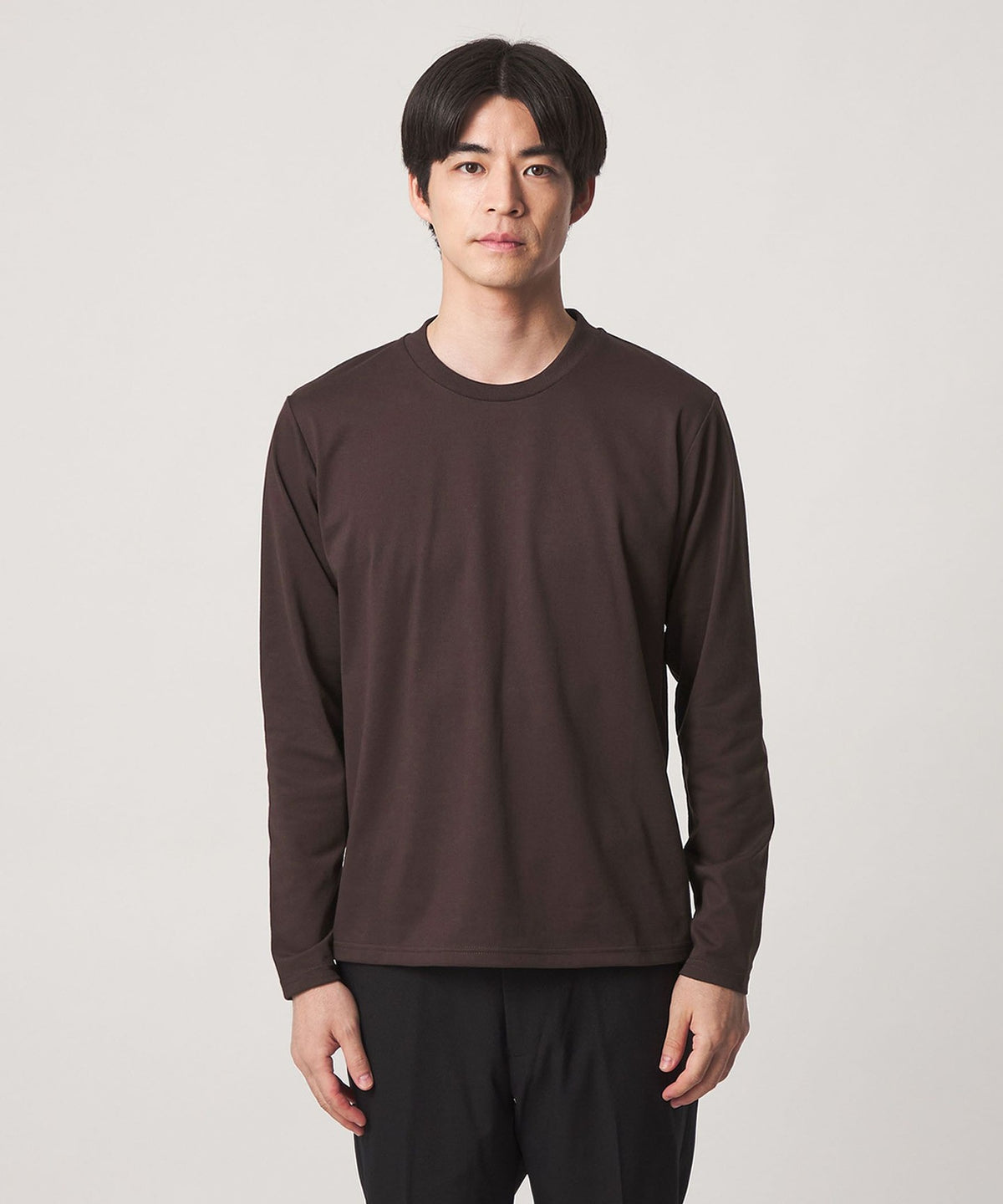 WEB Exclusive JUST fit Crew Neck Long Sleeve T-Shirt - Moisture-Wicking & Anti-Bacterial