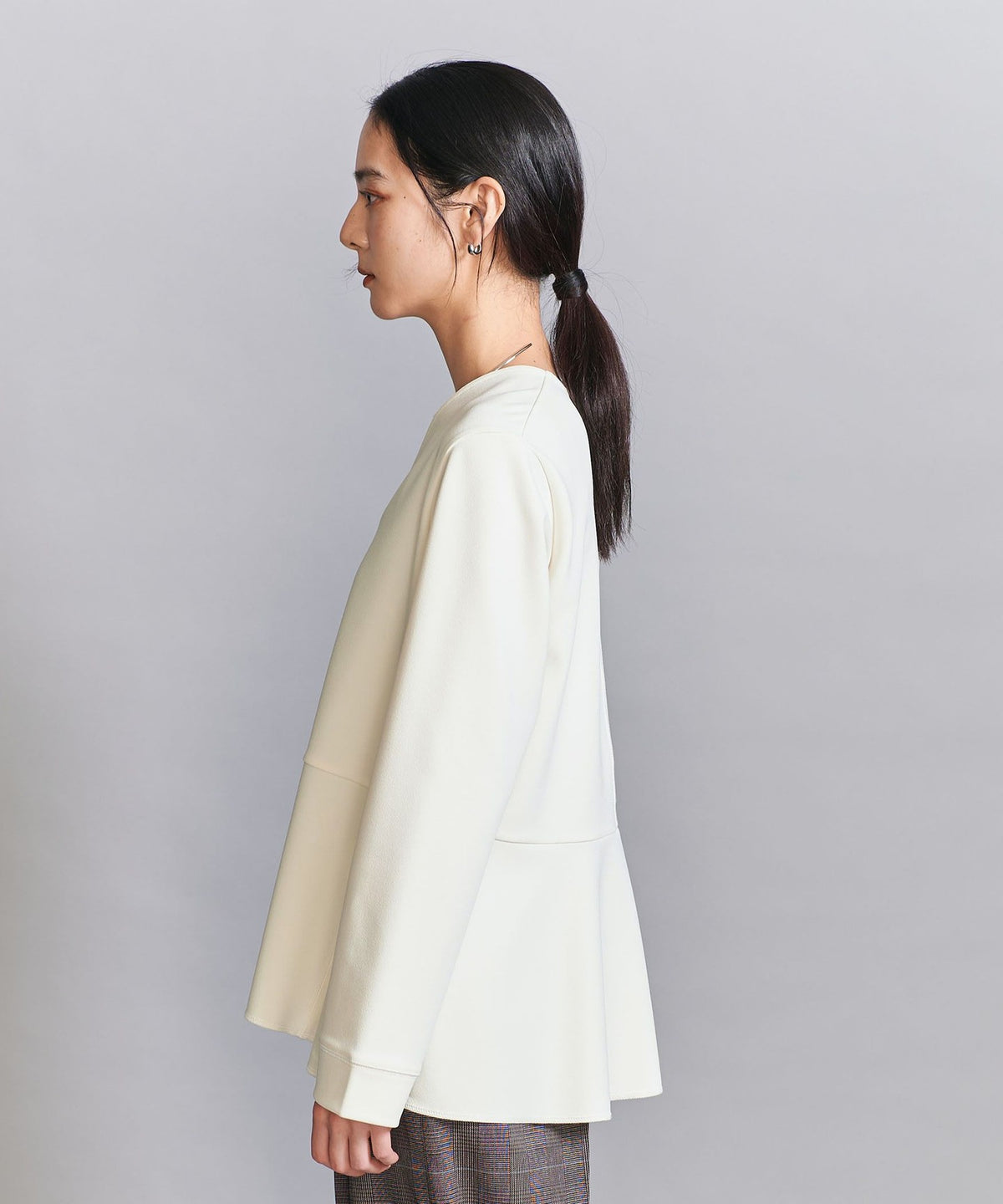 【Exclusivité Web Wardrobe DAILY MINIMAL】Top péplum en jersey à col V