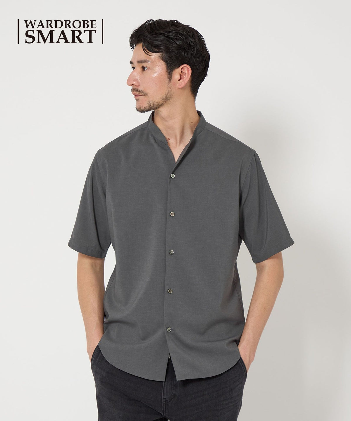 [WEB-EXKLUSIV WARDROBE SMART] Fließendes Stehkragen-Skipper-Shirt