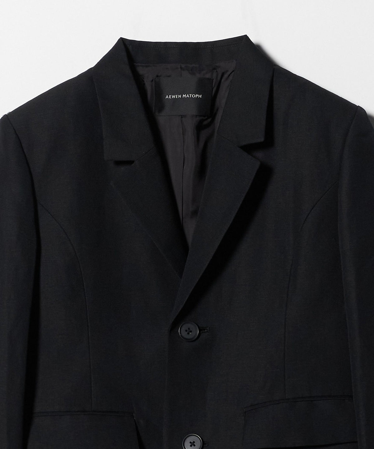 <AEWEN MATOPH> Wool Linen Waist-Shaped Jacket
