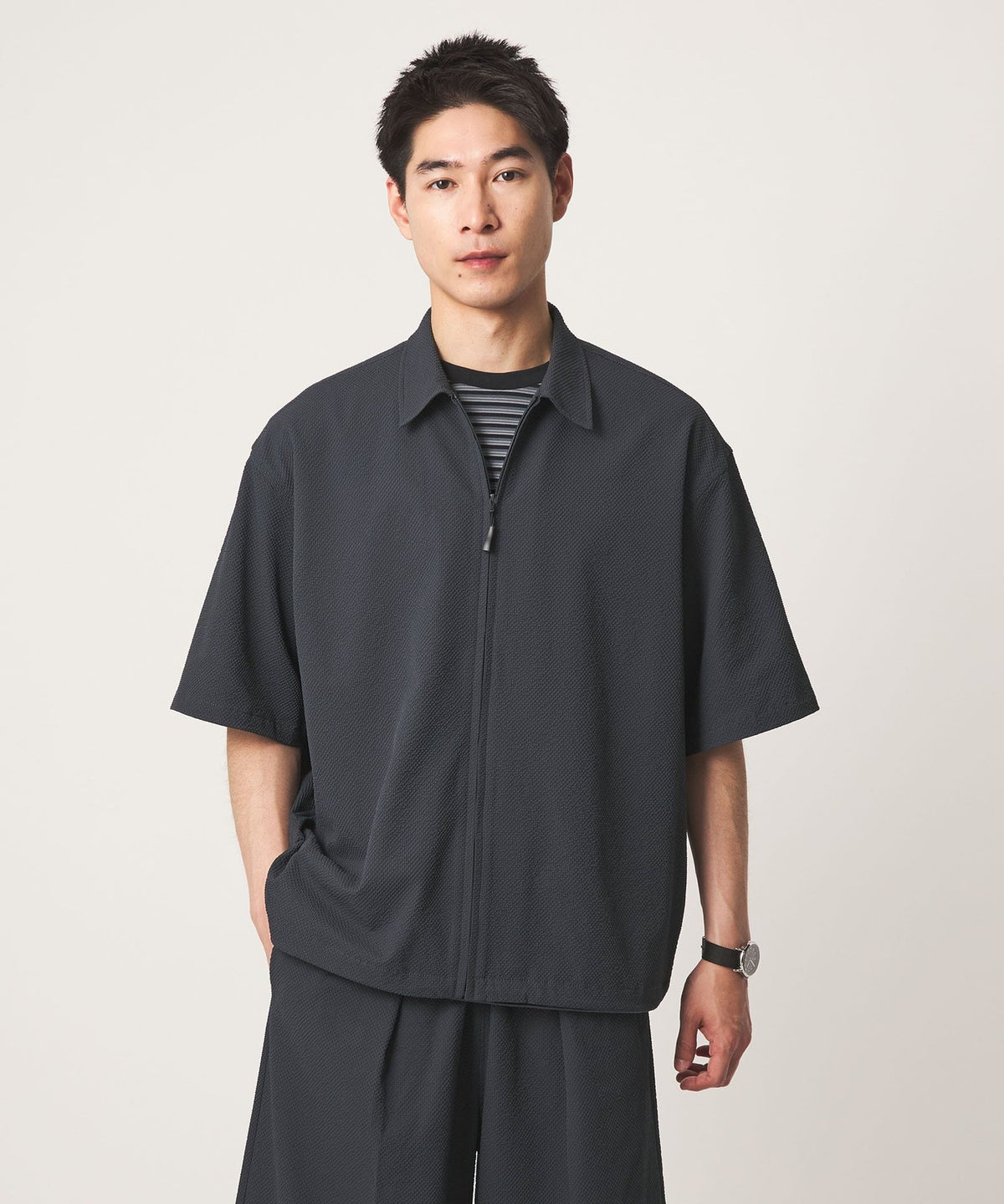 [WEB Exclusive] <GLR or> Zip Short-Sleeve Shirt -Quick Dry-