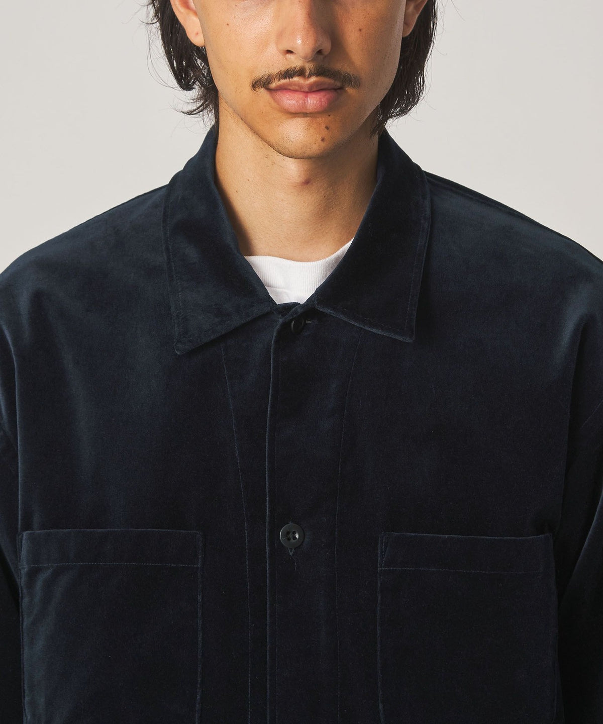 ＜Steven Alan＞ 有機棉 天鵝絨 開襟 寬鬆襯衫