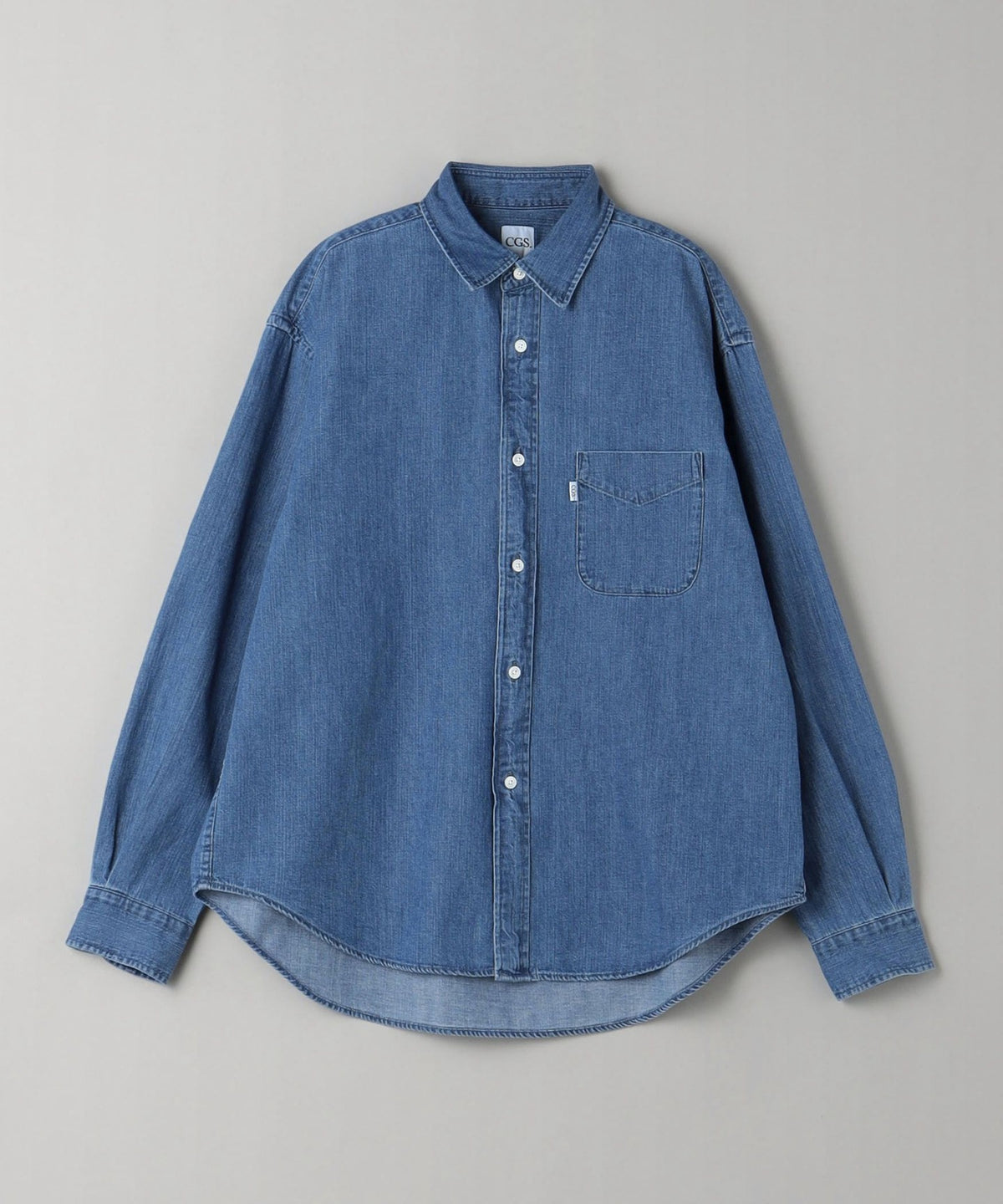 <CGS.> Bio-Baumwoll-Denim A.N. Regular Fit Hemd