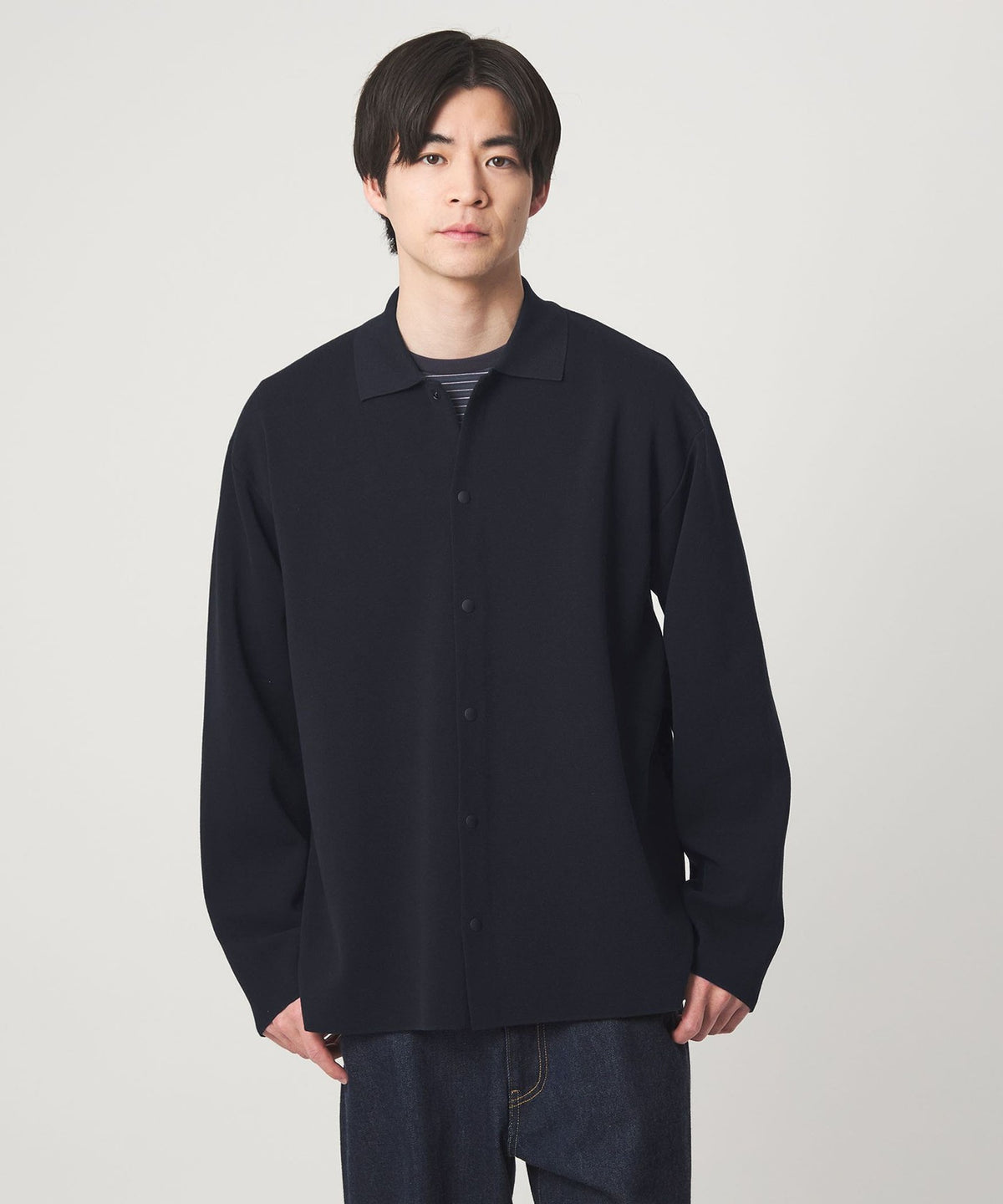 按扣Polo領開襟衫