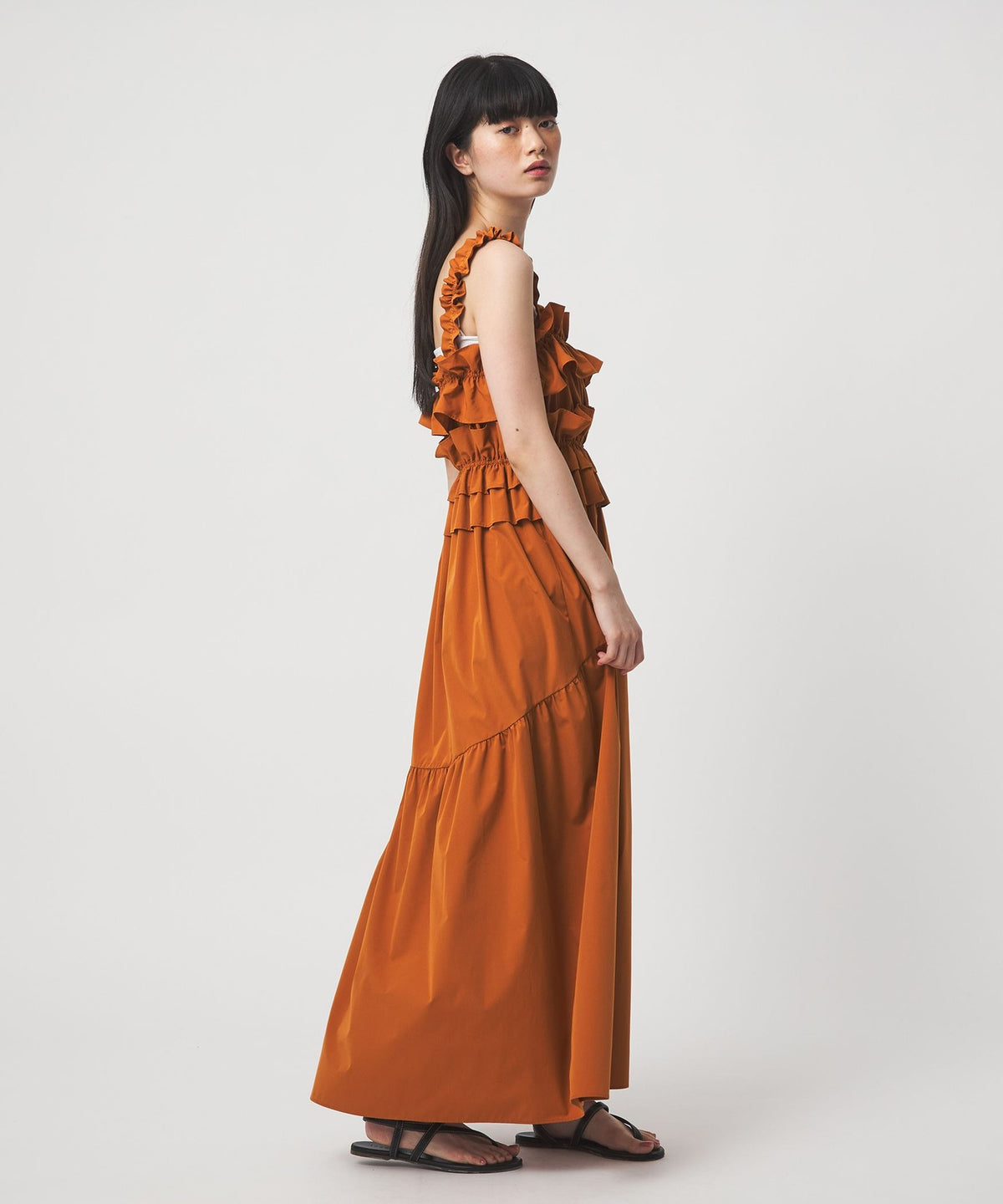 <EMMEL REFINES> EM Frill Gathered Dress