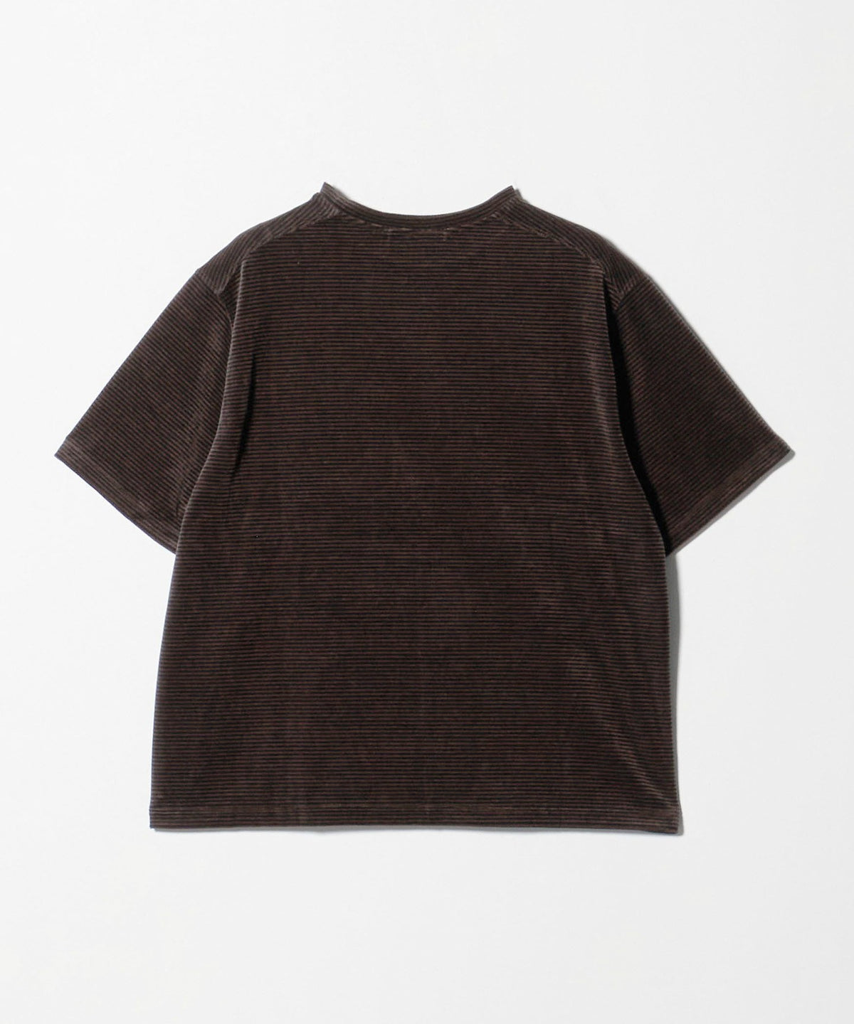 ポリエステルコットン ベロアボーダーTシャツ