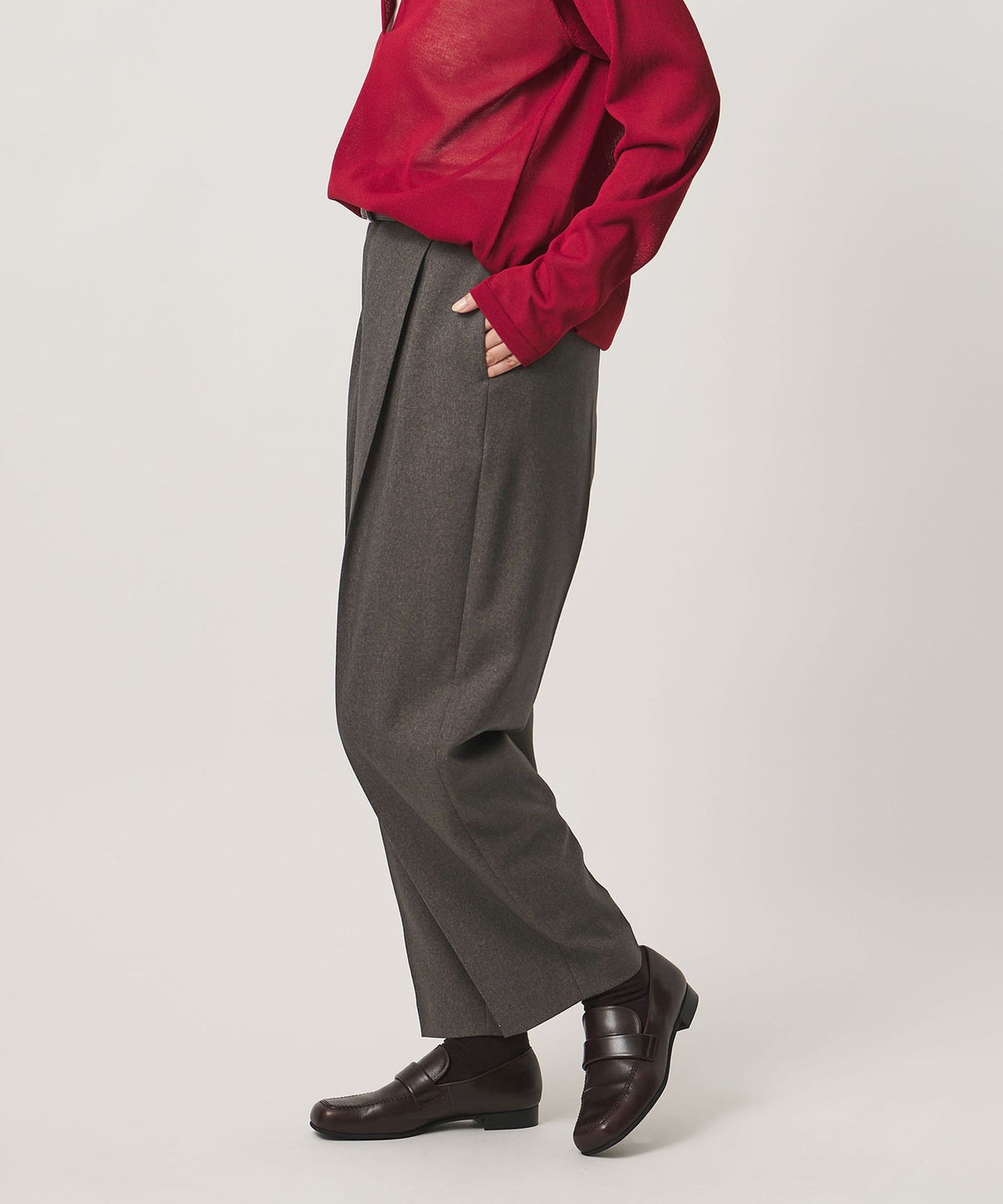 ＜MARW UNITED ARROWS＞打褶錐形褲