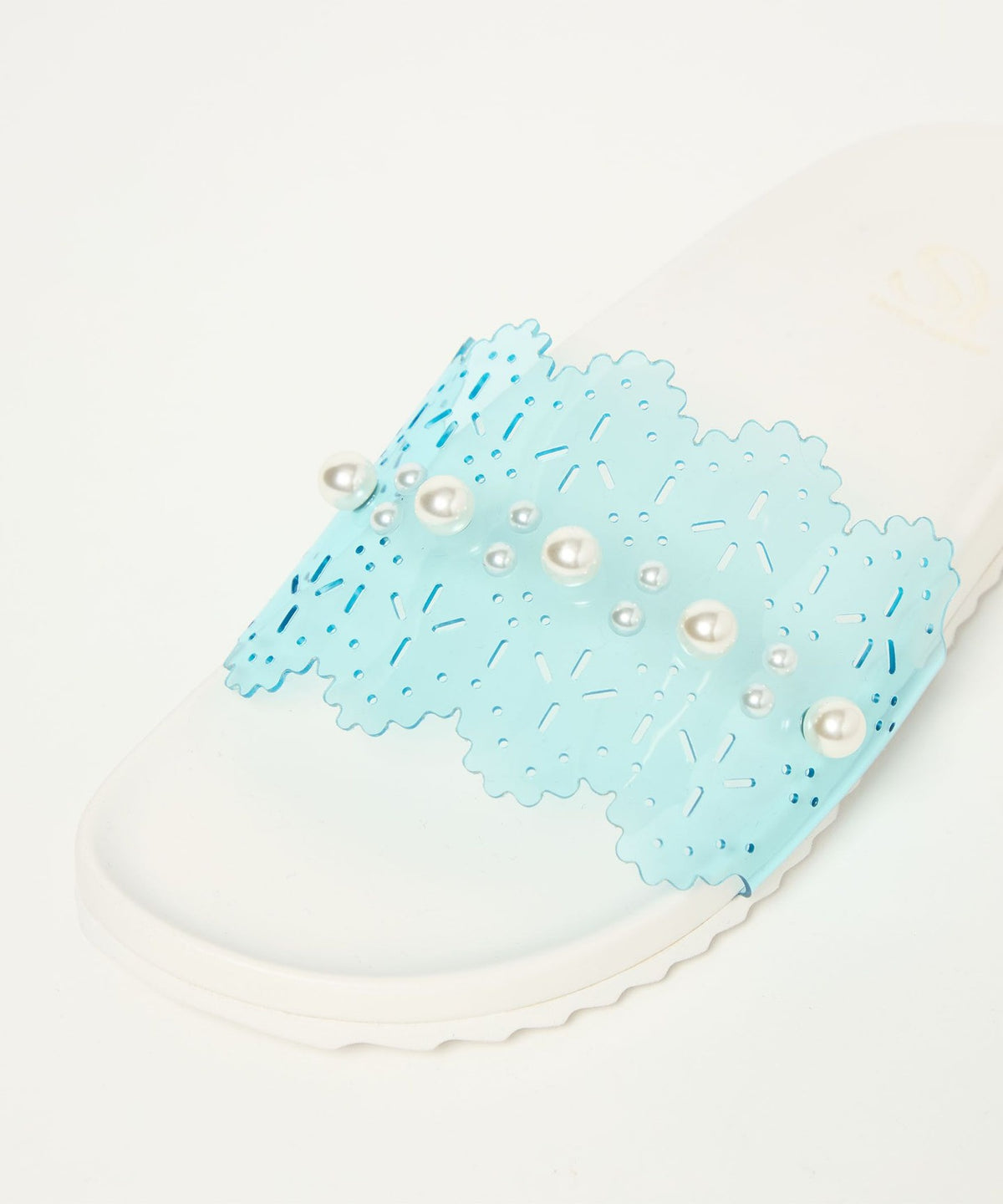 <SY> Lace-Like Slide Sandals 10↑