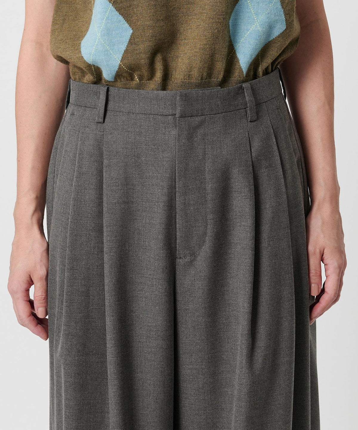 Back-Wrap Bundfaltenhose – Waschbar