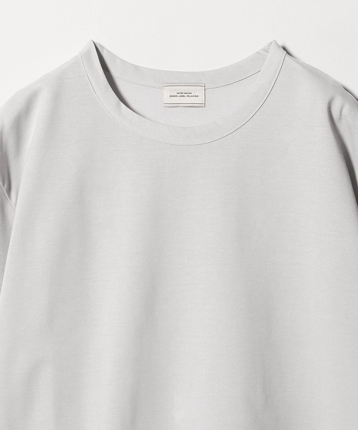 Hochgedrehtes Twill Rundhals T-Shirt