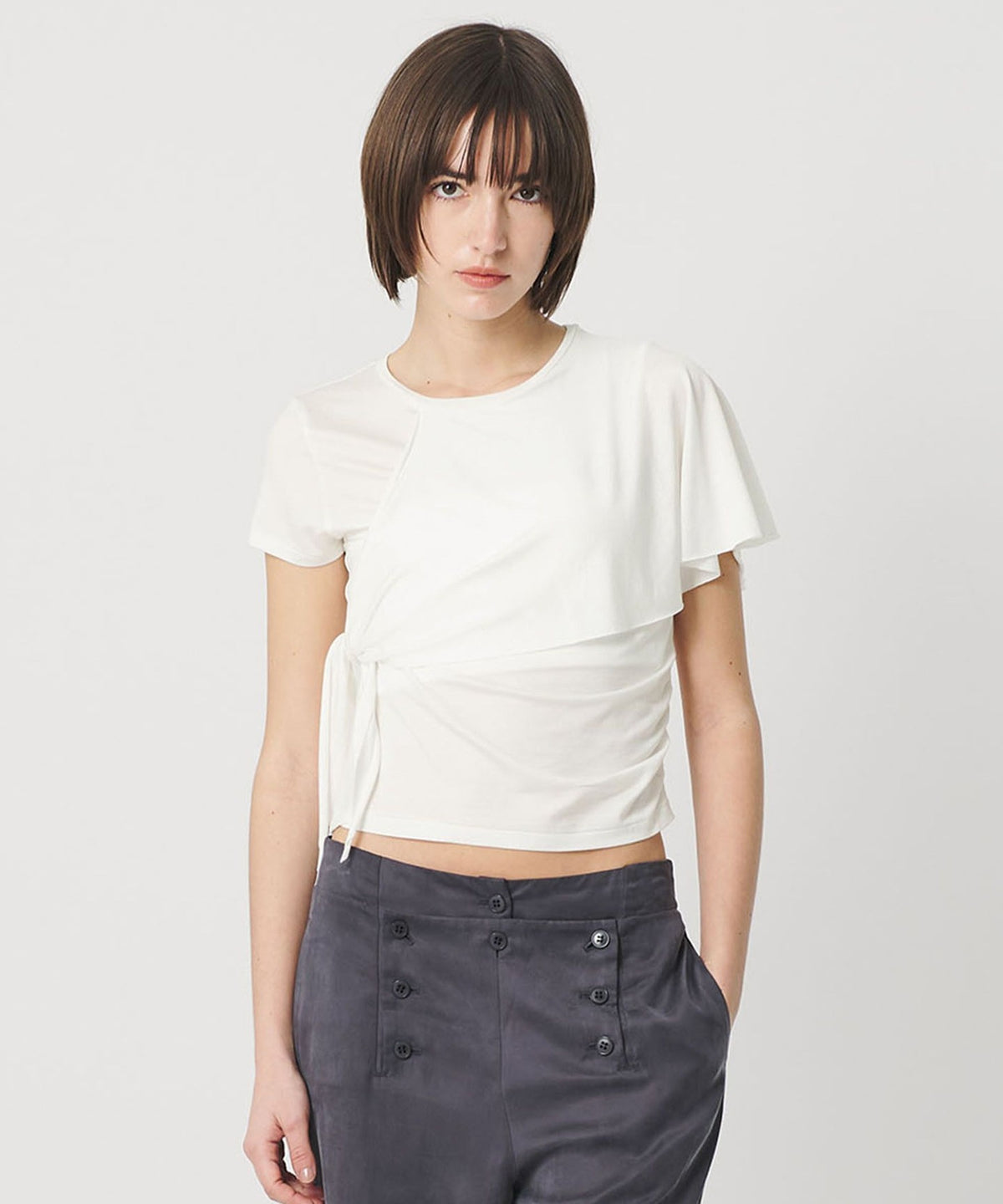 <ATTISESSION> Layered Wrap T-shirt