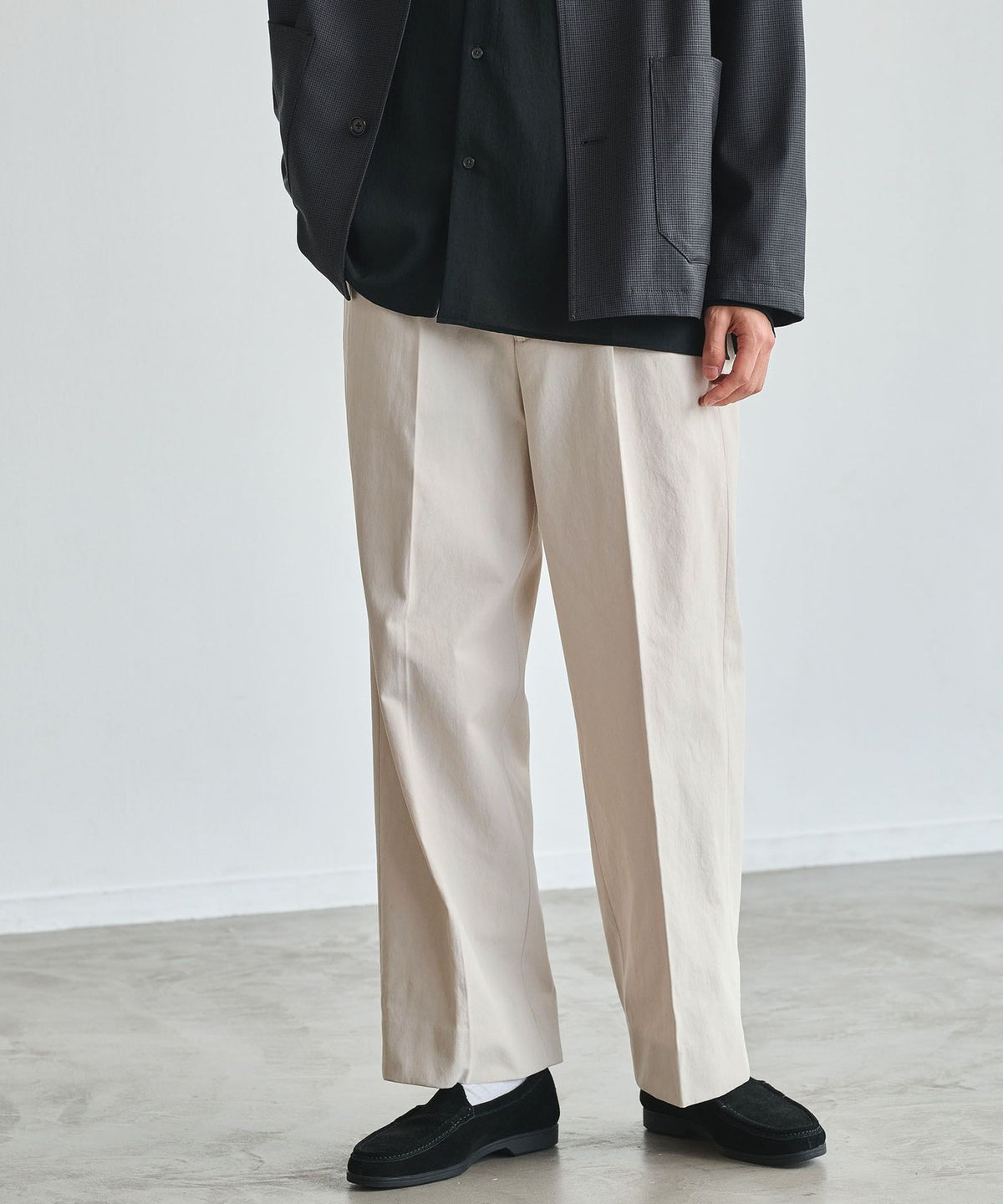 High-Twist 2P Wide Straight Pants W5