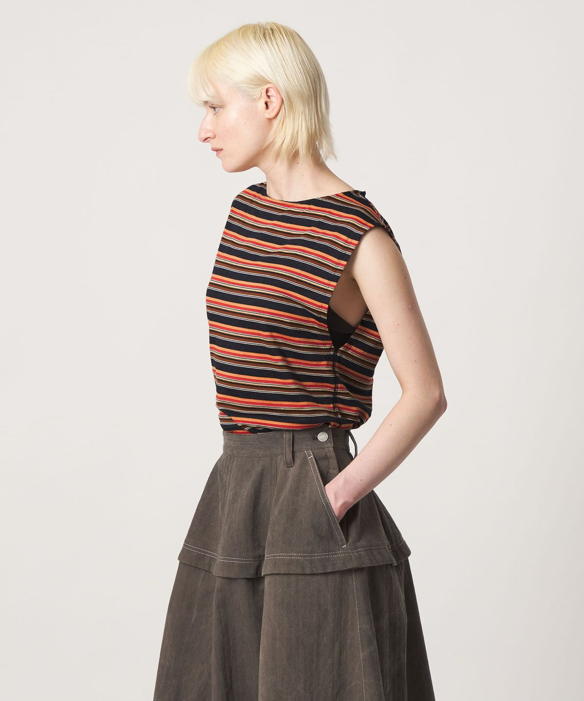 SPRING Multi-Stripe Sleeveless Top