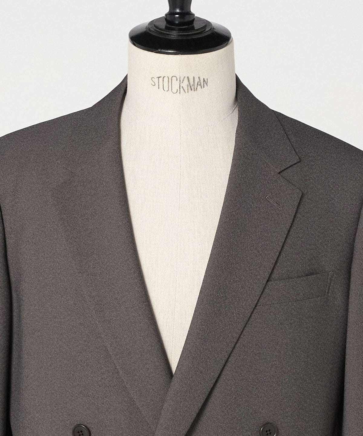 A+ Veste d'ensemble croisée à 4 boutons en polyester effet peau de requin - Standard, Lavable & Extensible